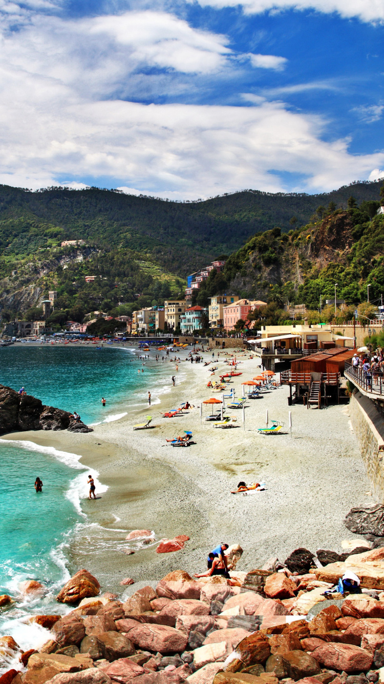 People on Beach During Daytime. Wallpaper in 750x1334 Resolution