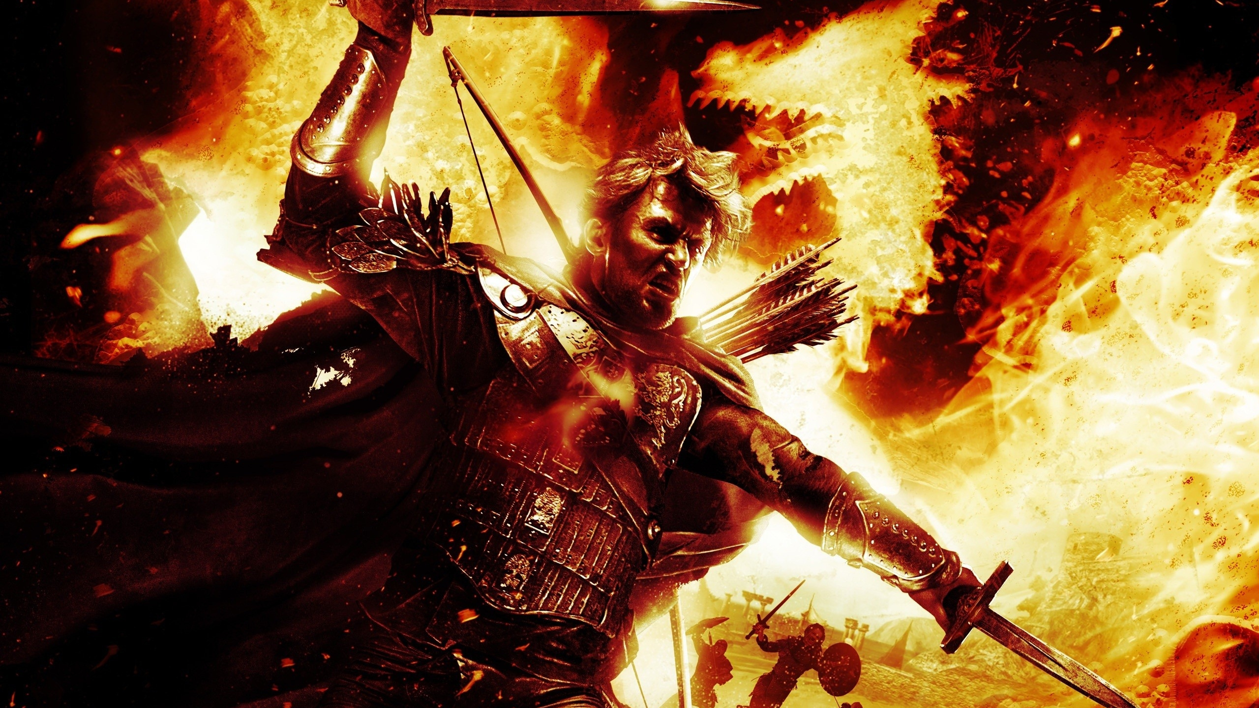 Dragon, Dark, Woman Warrior, Action Film, Warrior. Wallpaper in 2560x1440 Resolution