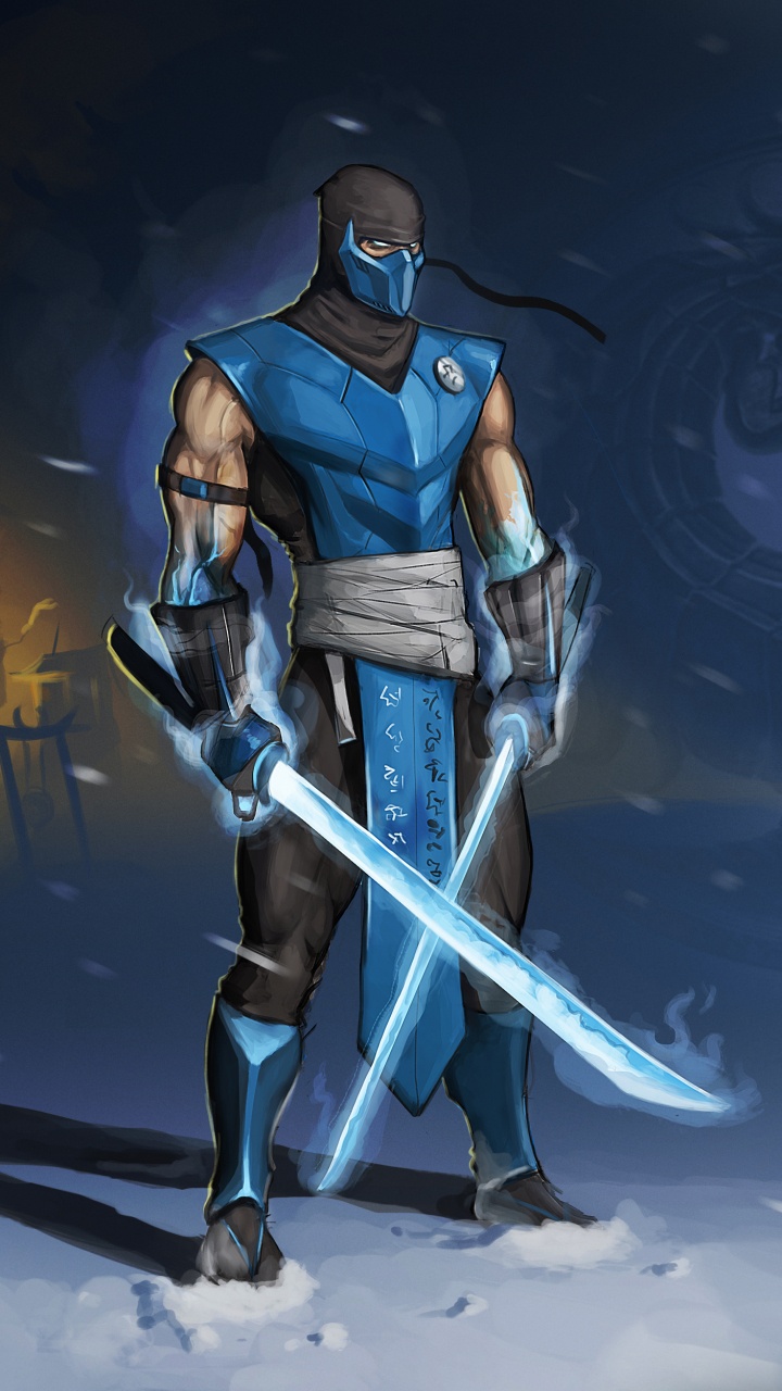 Mortal Kombat x, Skorpion, Mortal Kombat, Illustration, Schwert. Wallpaper in 720x1280 Resolution