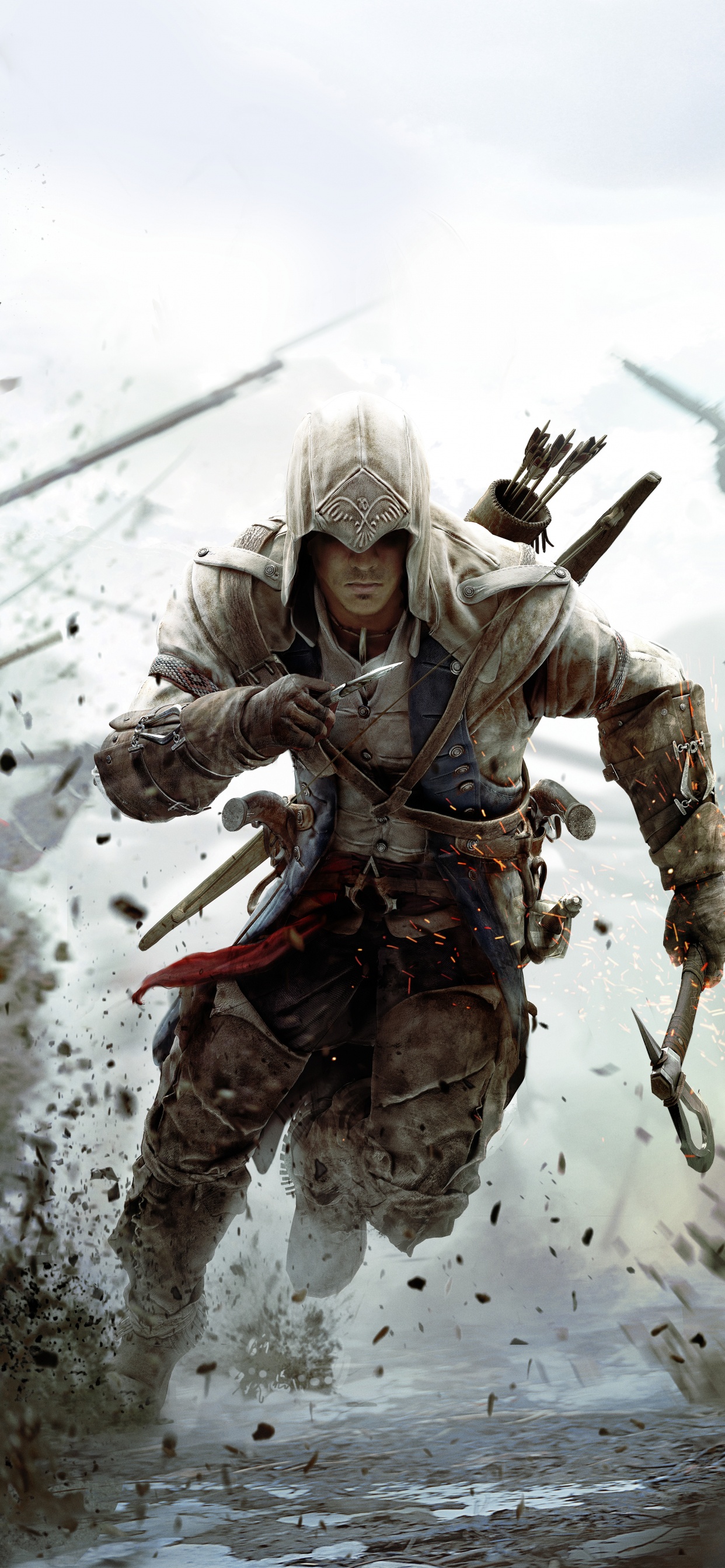 Assassins Creed 3, Assassins Creed III, Assassins Creed II, Ubisoft, Illustration. Wallpaper in 1242x2688 Resolution