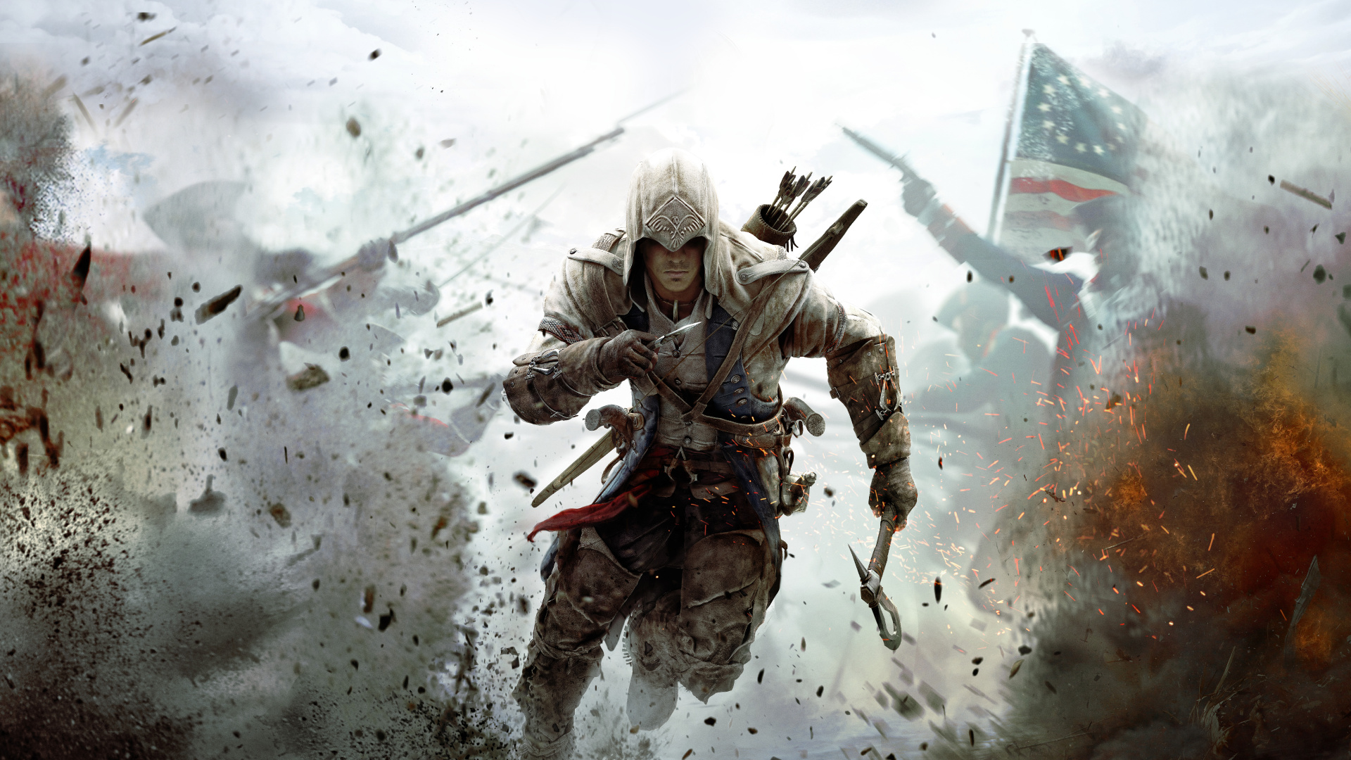 Assassins Creed 3, Assassins Creed III, Assassins Creed II, Ubisoft, Illustration. Wallpaper in 1920x1080 Resolution