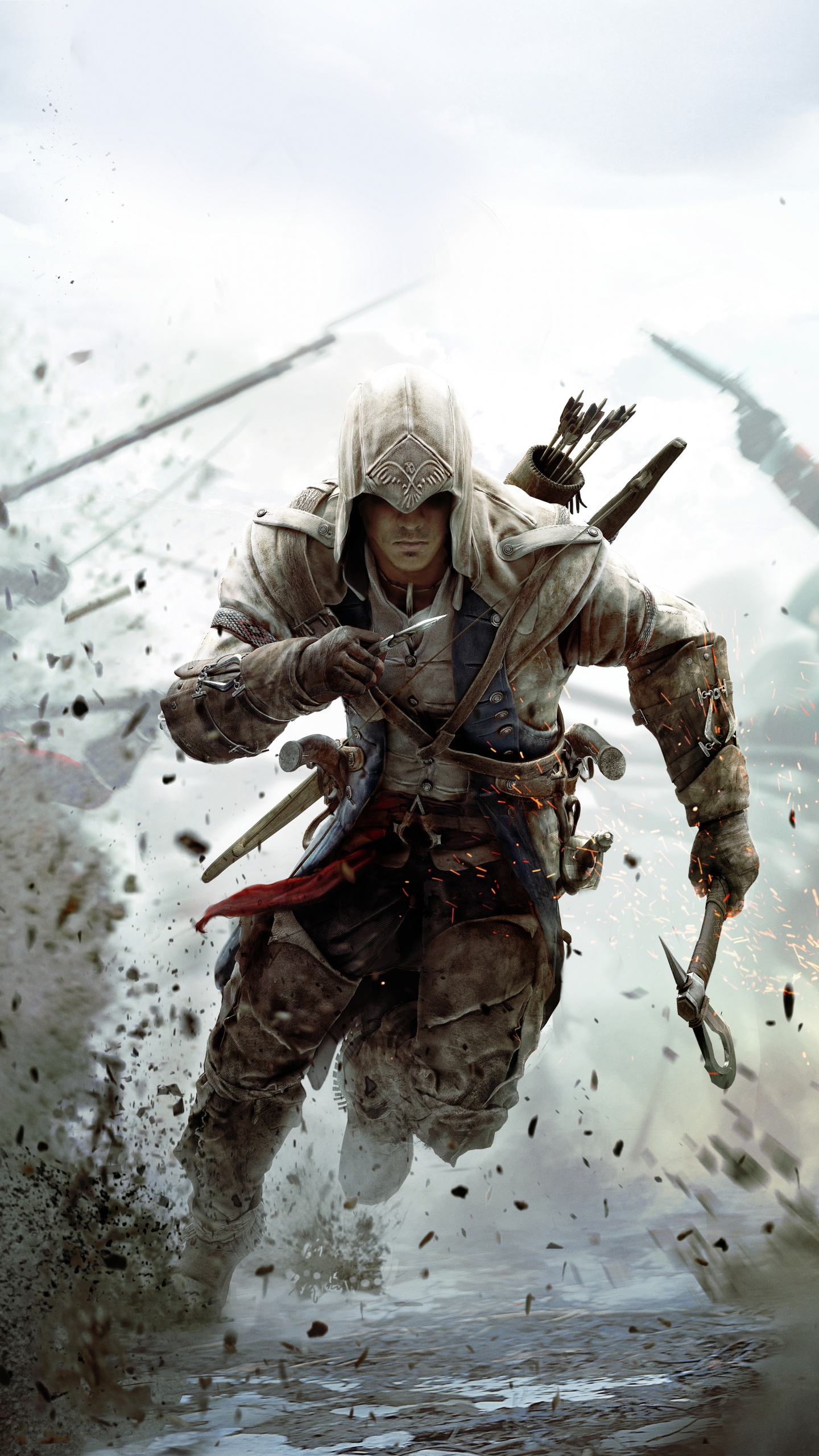 Assassins Creed 3, Assassins Creed III, Assassins Creed II, Ubisoft, Ilustración. Wallpaper in 1440x2560 Resolution