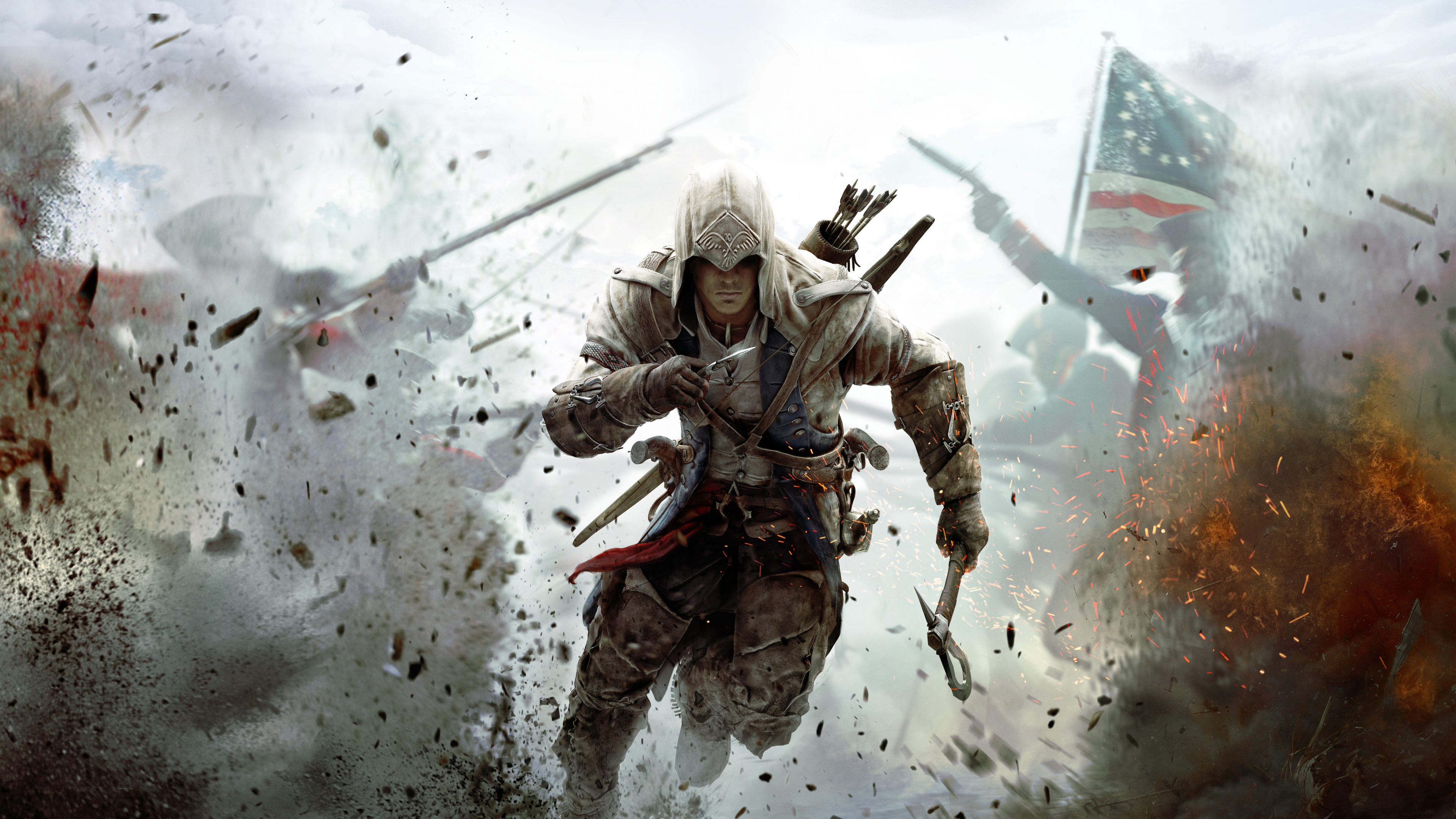 Assassins Creed 3, Assassins Creed III, Assassins Creed II, Ubisoft, Ilustración. Wallpaper in 3840x2160 Resolution
