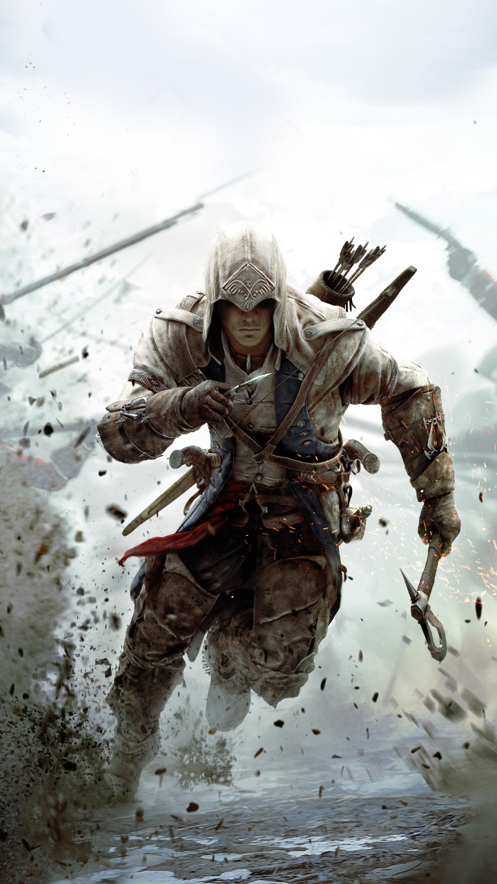 Assassins Creed 3, Assassins Creed III, Assassins Creed II, Ubisoft, Illustration. Wallpaper in 720x1280 Resolution