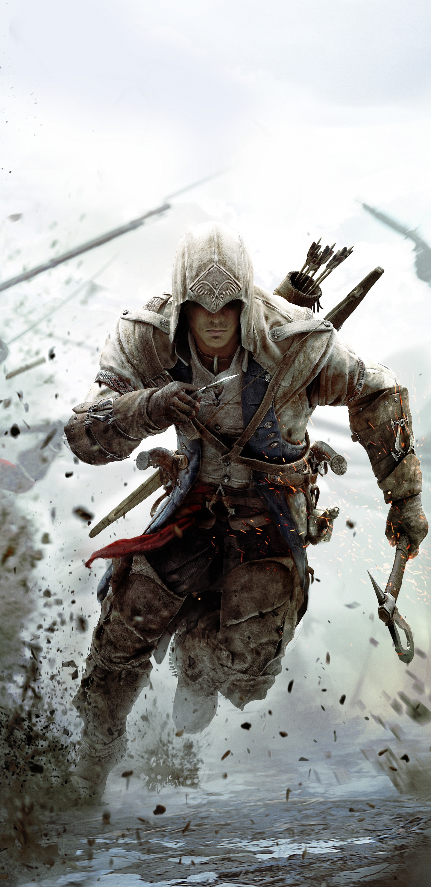 Assassins Creed 3, Assassins Creed III, Assassins Creed II, Ubisoft, Illustration. Wallpaper in 1440x2960 Resolution