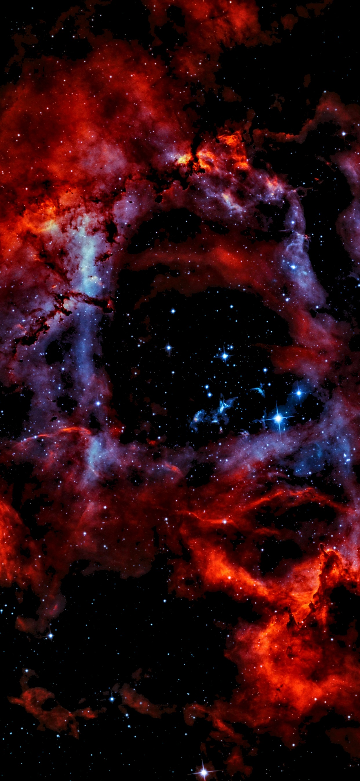 Emission Nebula, Stern, Astrofotografie, Astronomie, Offener Sternhaufen. Wallpaper in 1242x2688 Resolution