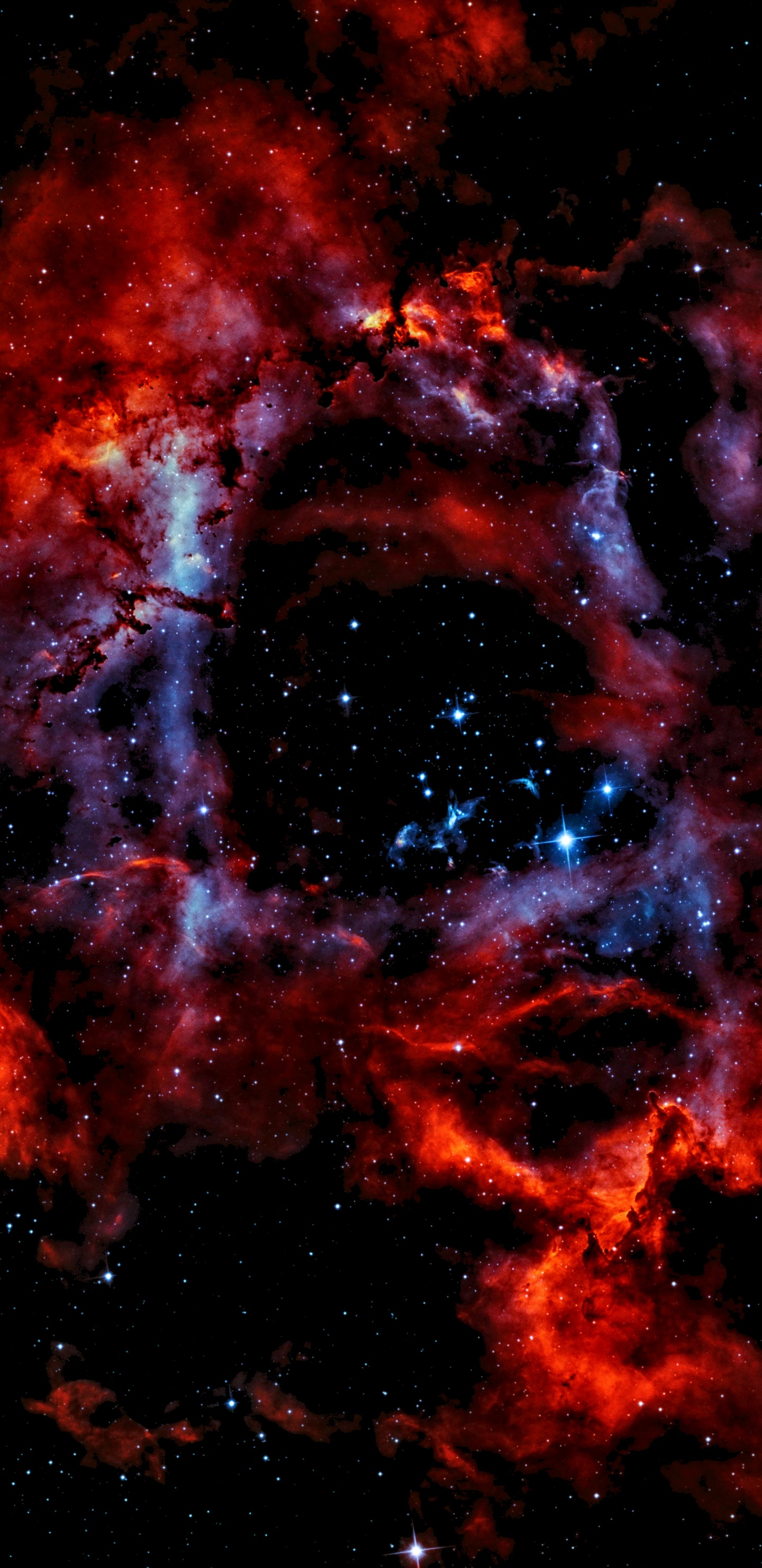 Nebula, Emission Nebula, Star, Astrophotography, Astronomy. Wallpaper in 1440x2960 Resolution