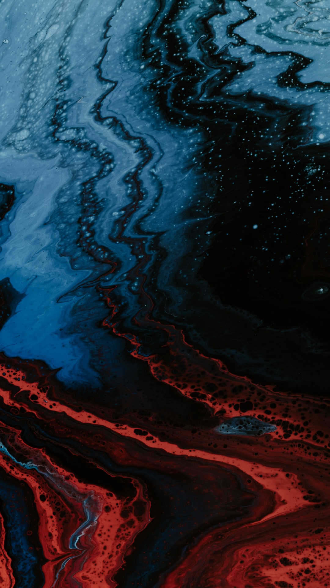 Peinture Abstraite Rouge et Noire. Wallpaper in 1080x1920 Resolution