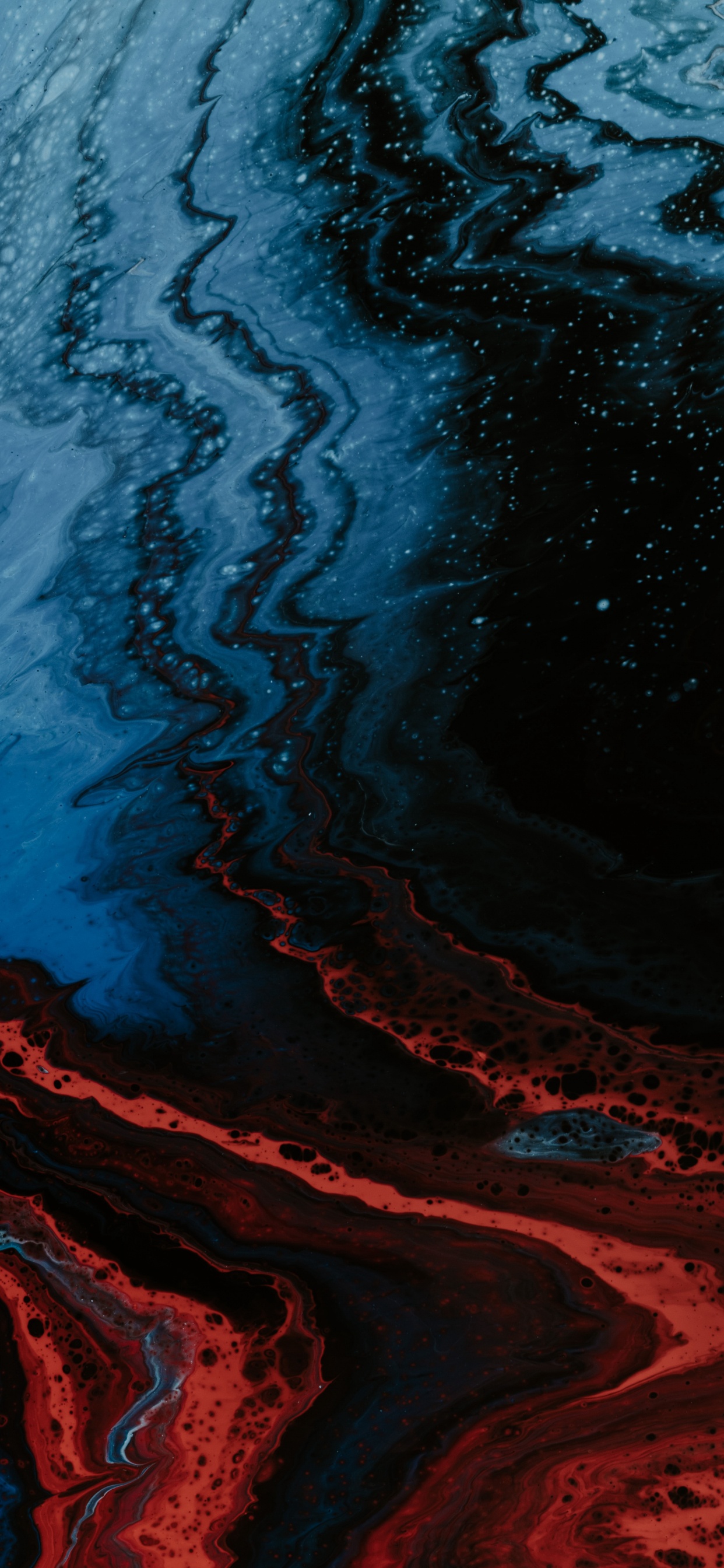 Peinture Abstraite Rouge et Noire. Wallpaper in 1242x2688 Resolution