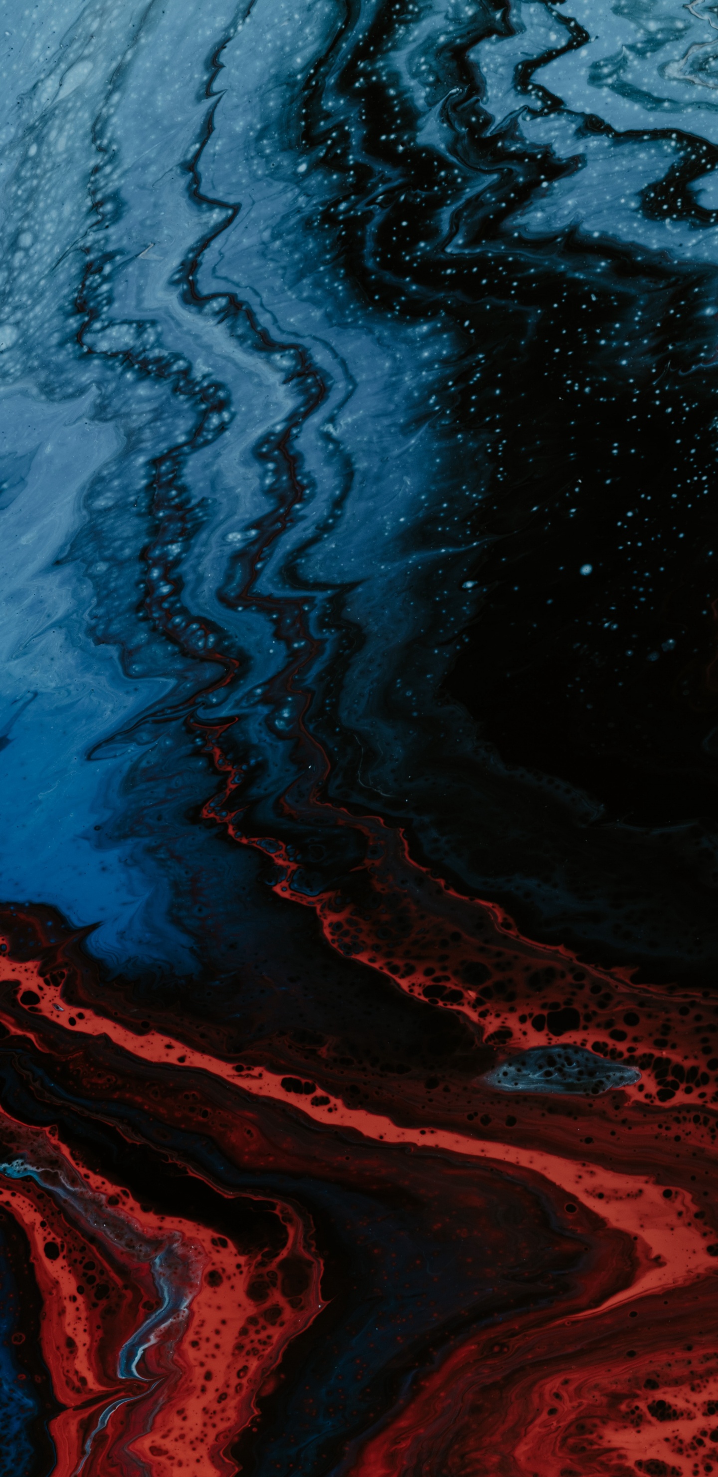 Pintura Abstracta Roja y Negra. Wallpaper in 1440x2960 Resolution