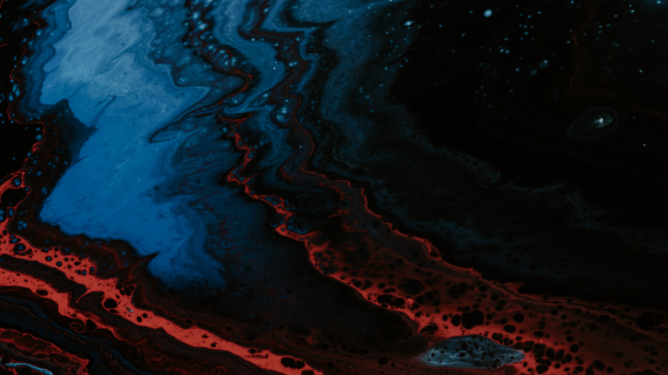 Red and Black Abstract Painting. Wallpaper in 1366x768 Resolution