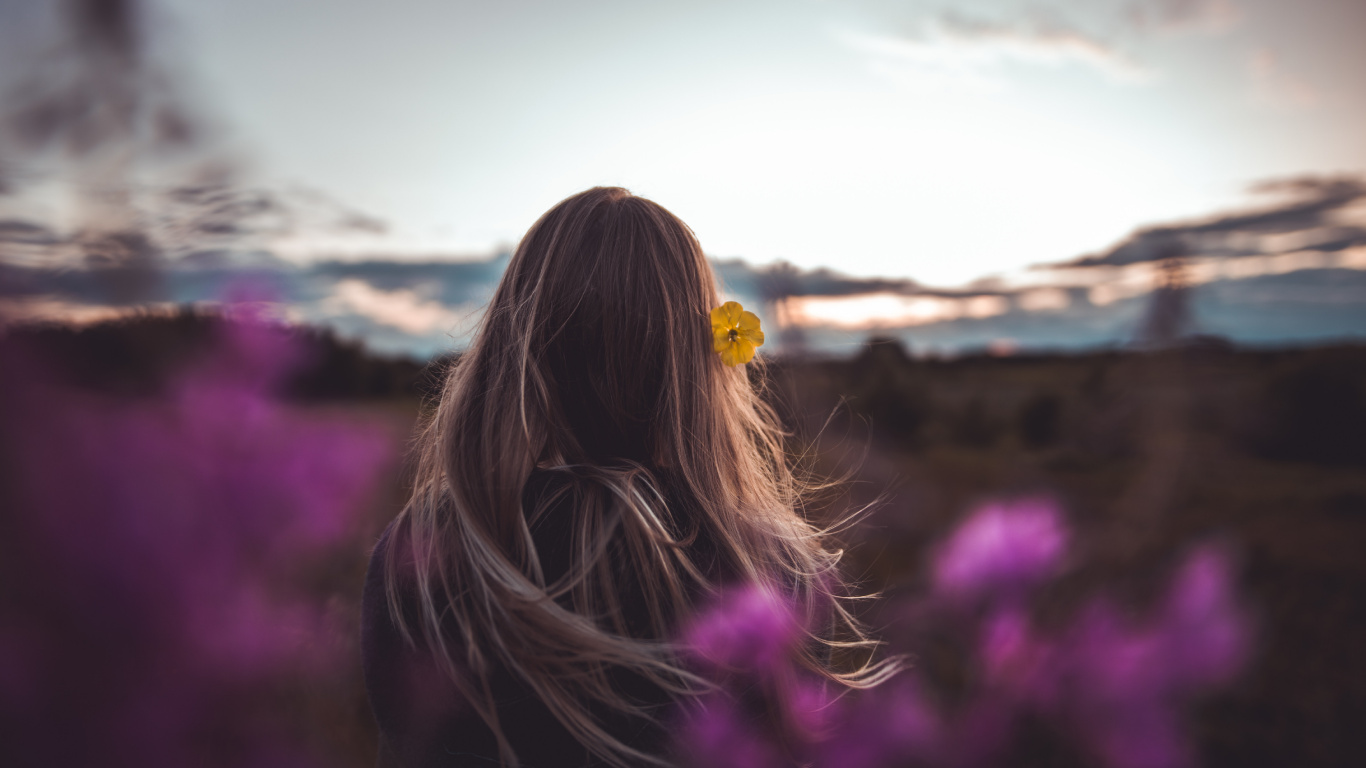 Hair, Purple, Beauty, Pink, Light. Wallpaper in 1366x768 Resolution