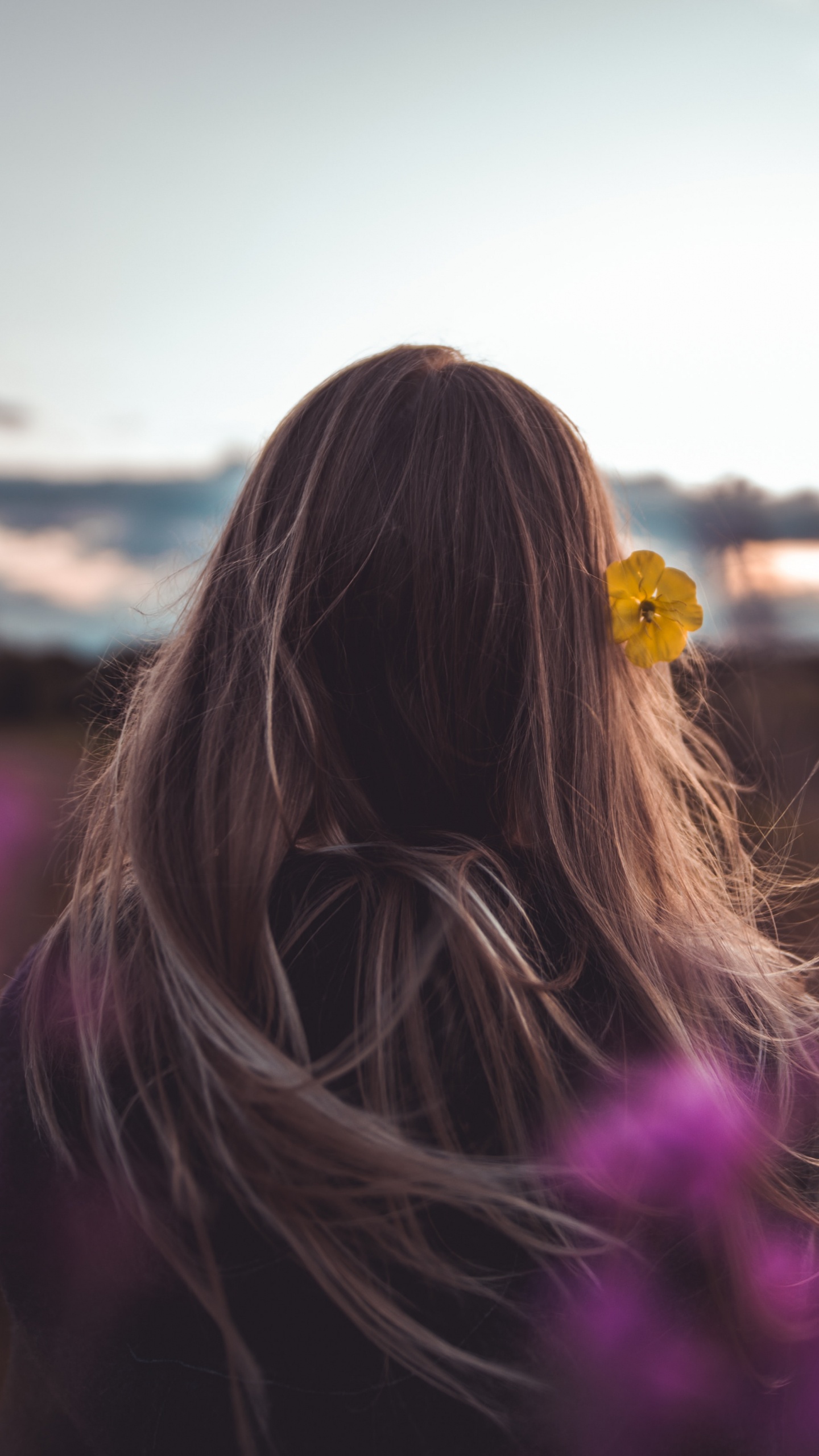 Hair, Purple, Beauty, Pink, Light. Wallpaper in 1440x2560 Resolution