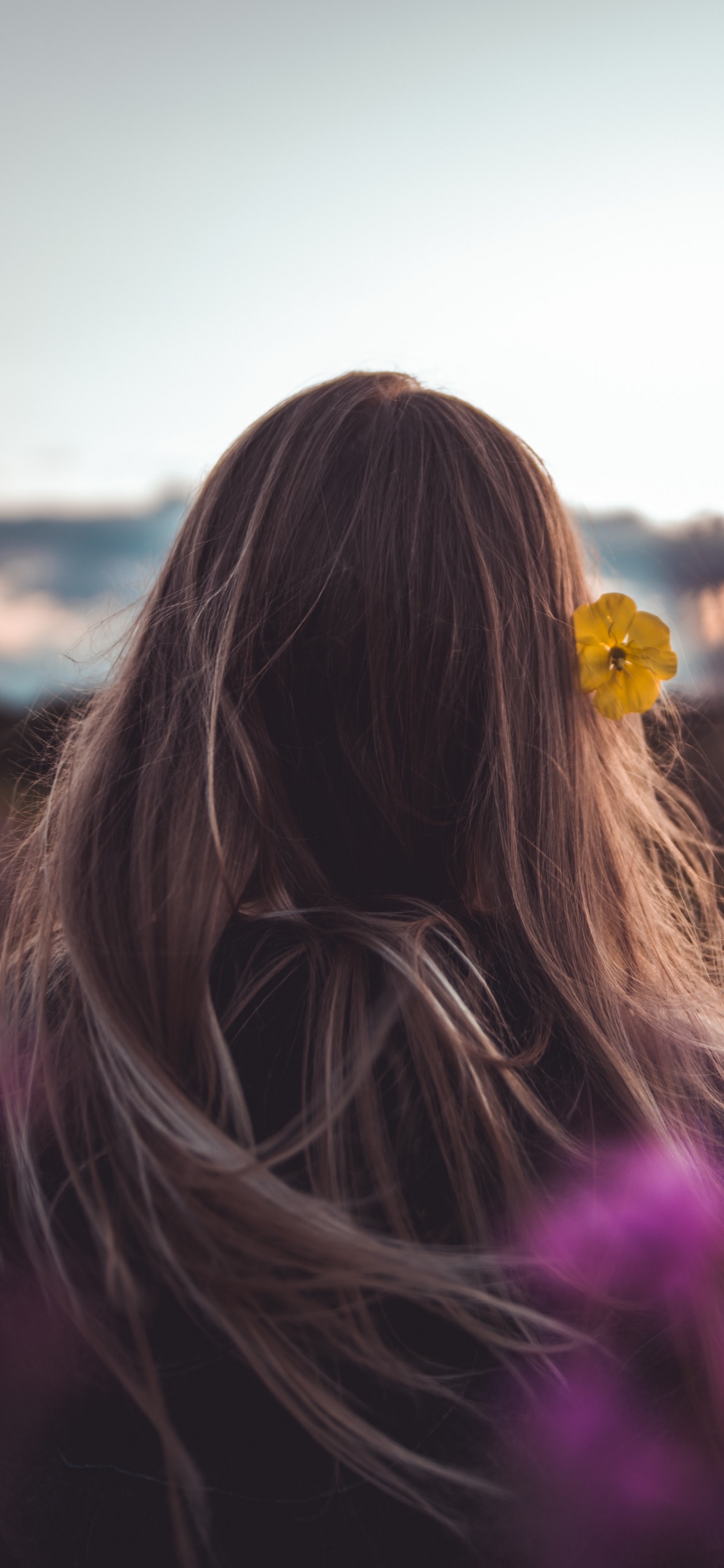 Haar, Purpur, Schönheit, Pink, Licht. Wallpaper in 1125x2436 Resolution