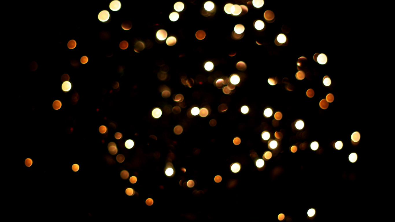 Rot-weißes Licht-Bokeh. Wallpaper in 1366x768 Resolution