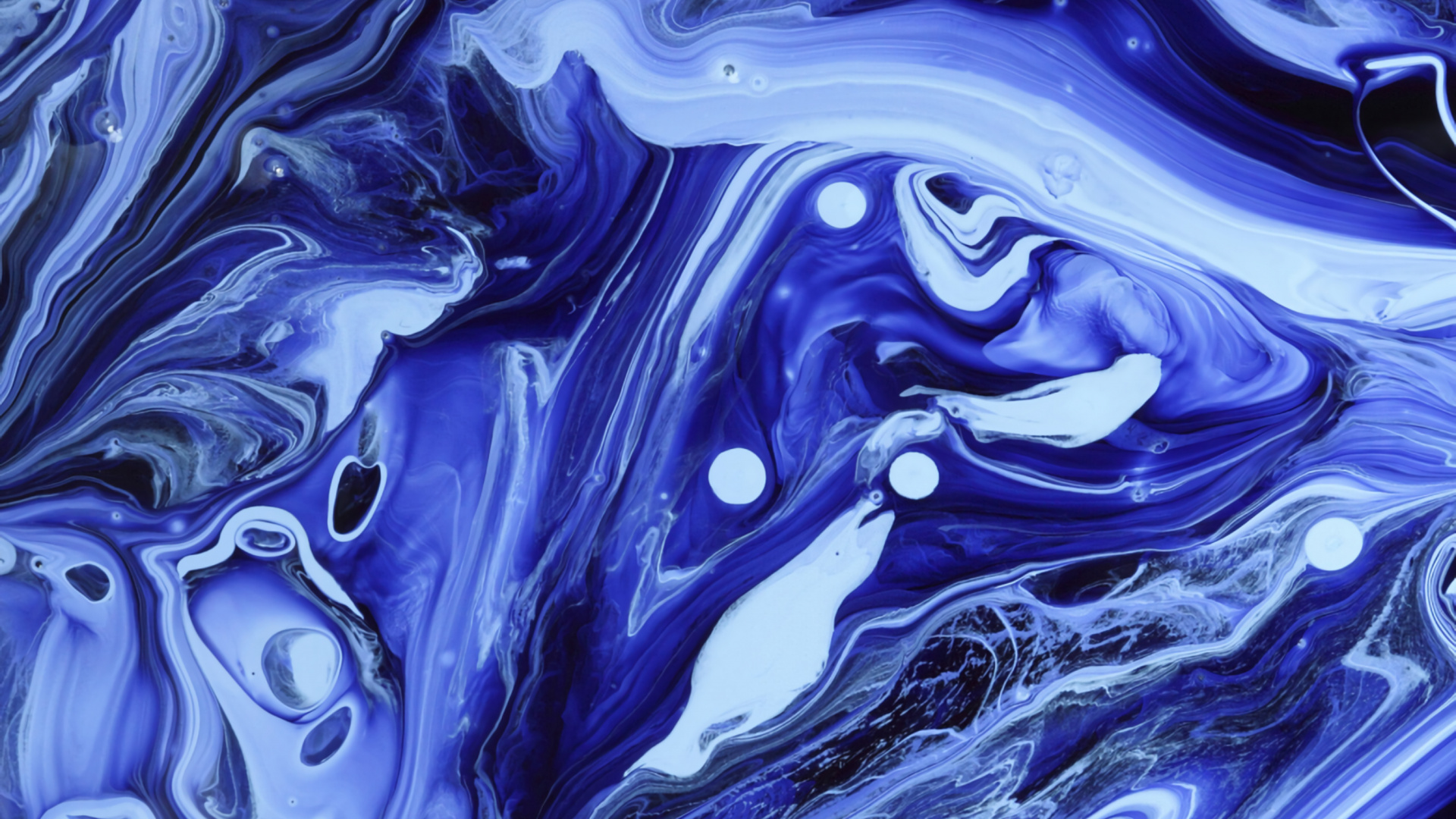 Water Drops on Blue Water. Wallpaper in 1920x1080 Resolution