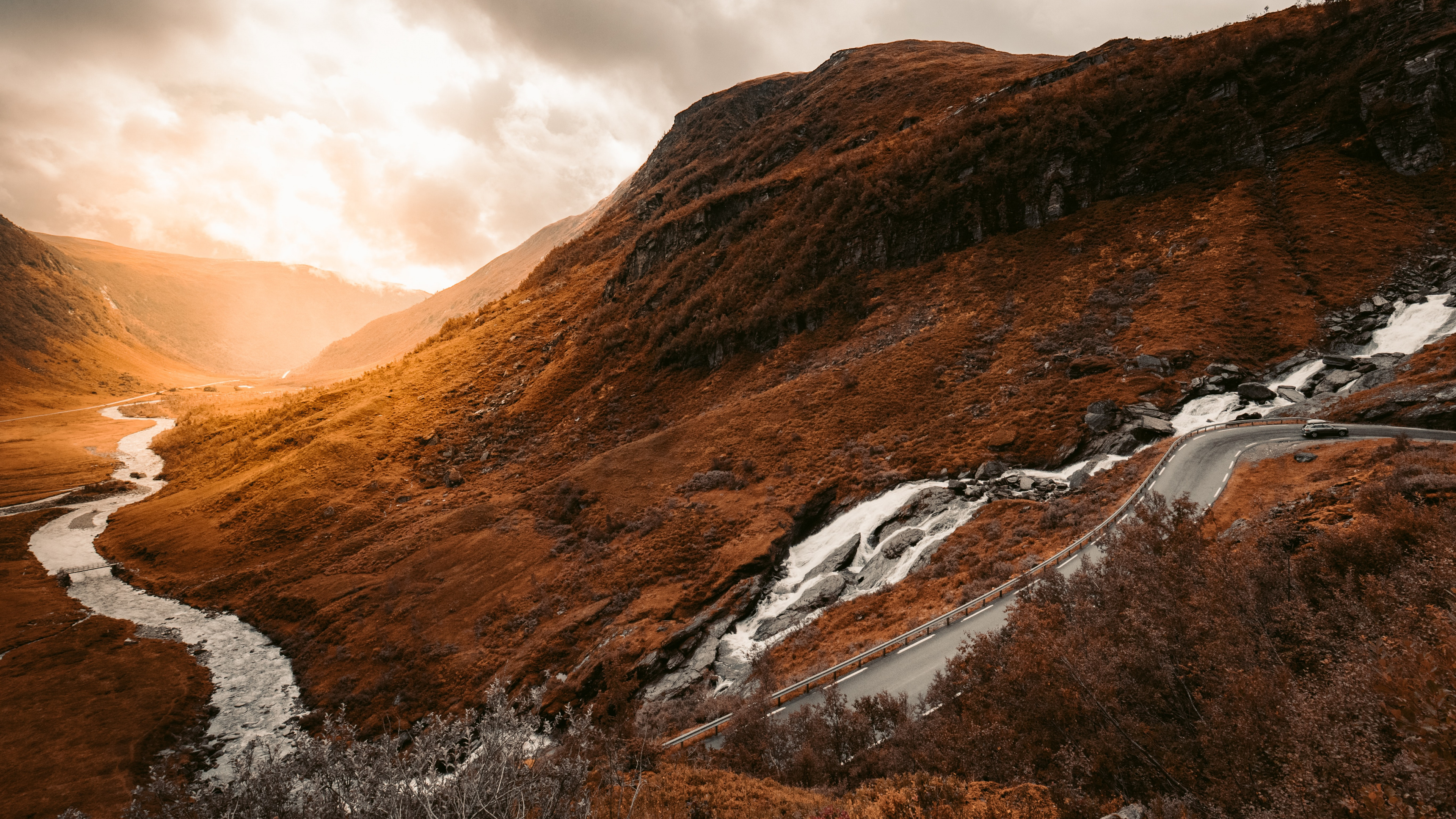 Nature Chaleureuse, Paysage Naturel, Pente, Highland, Terrain. Wallpaper in 3840x2160 Resolution