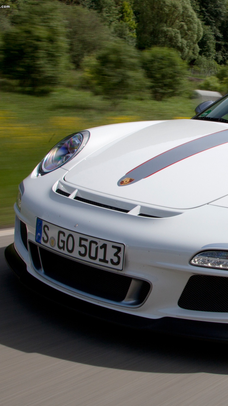 White Porsche 911 on Road During Daytime. Wallpaper in 750x1334 Resolution