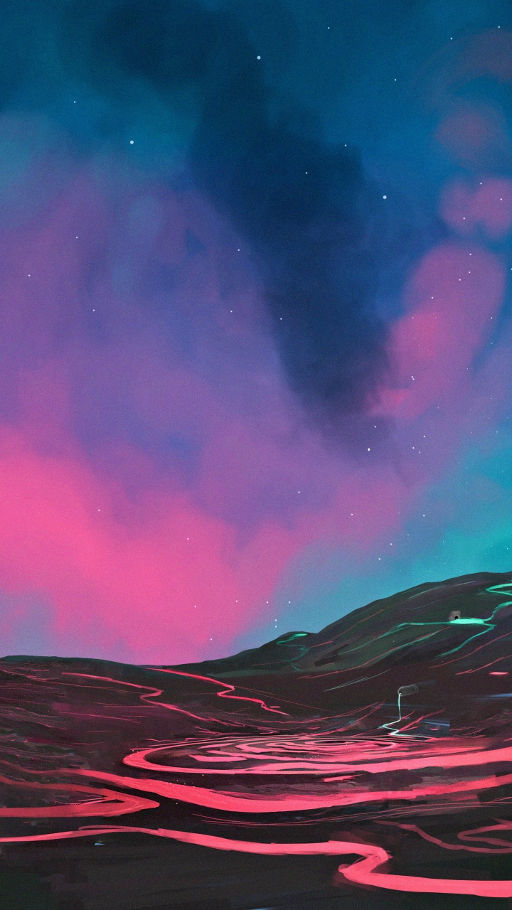 Black and White Mountain Under Blue Sky. Wallpaper in 720x1280 Resolution