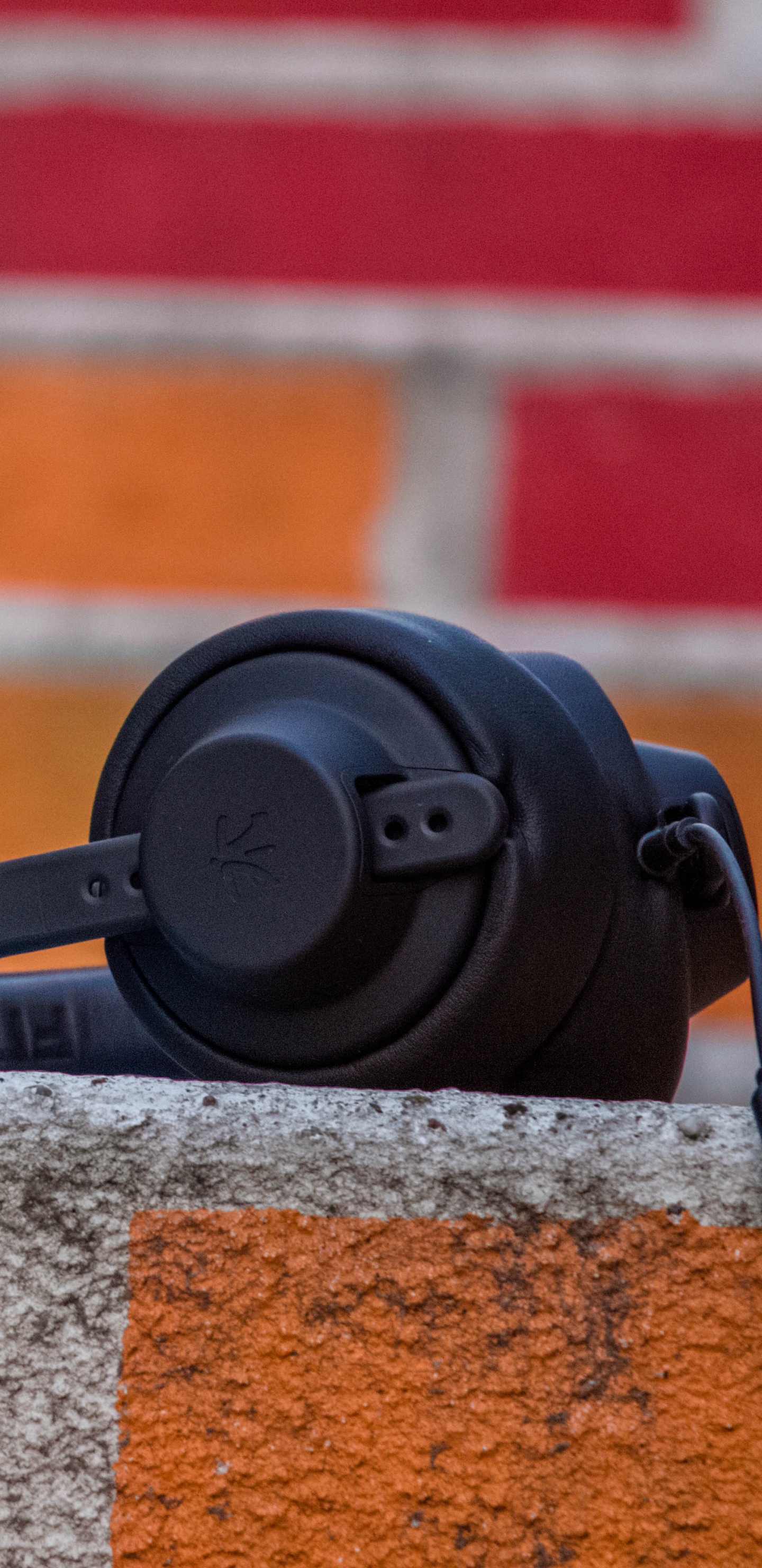 Headphones, Microphone, Headset, Blue, Green. Wallpaper in 1440x2960 Resolution