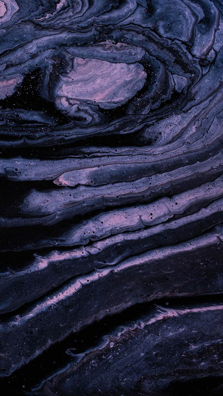 Pintura Abstracta Morada y Negra. Wallpaper in 750x1334 Resolution