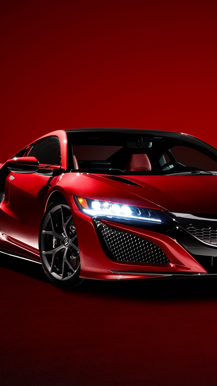 Red Porsche 911 on Red Background. Wallpaper in 720x1280 Resolution