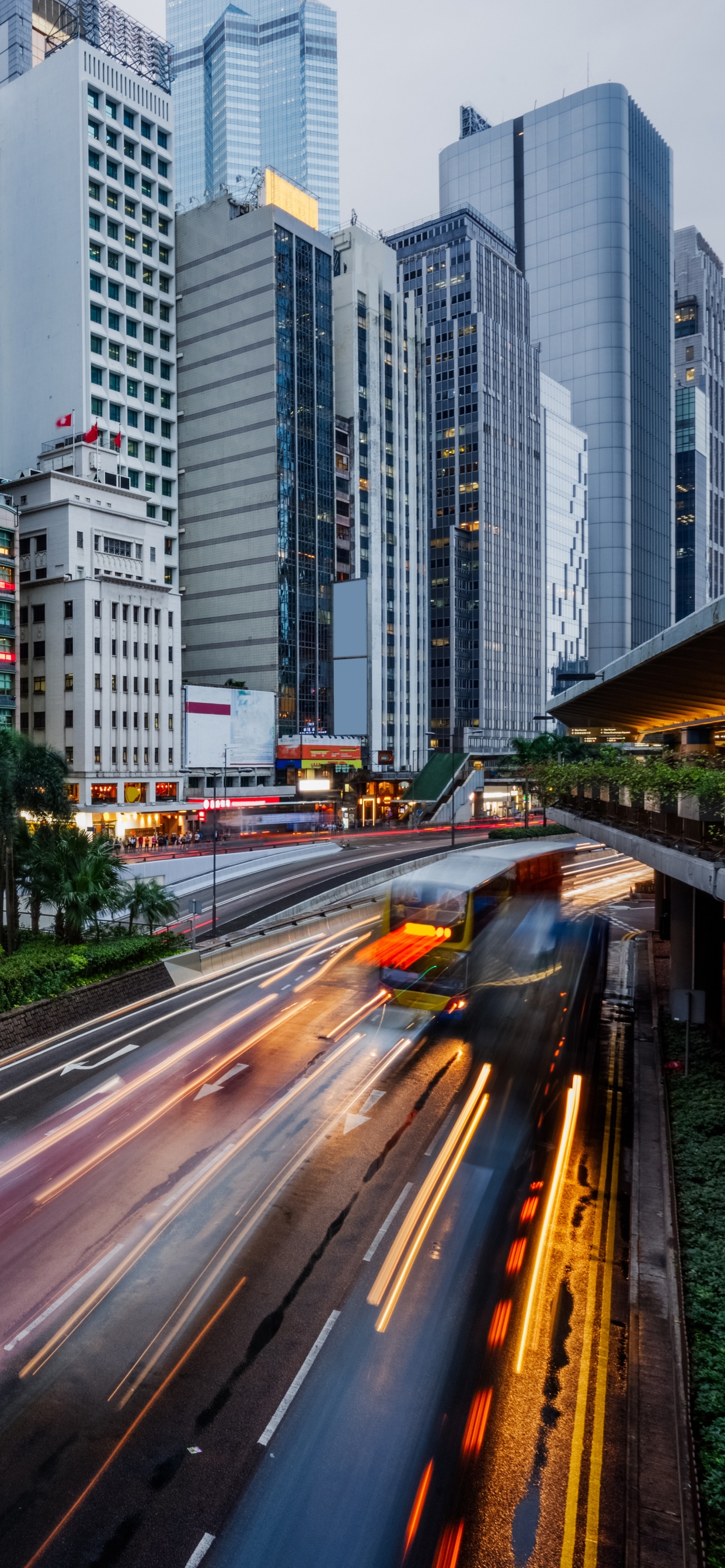 Time Lapse Photography of City Road During Night Time. Wallpaper in 1242x2688 Resolution
