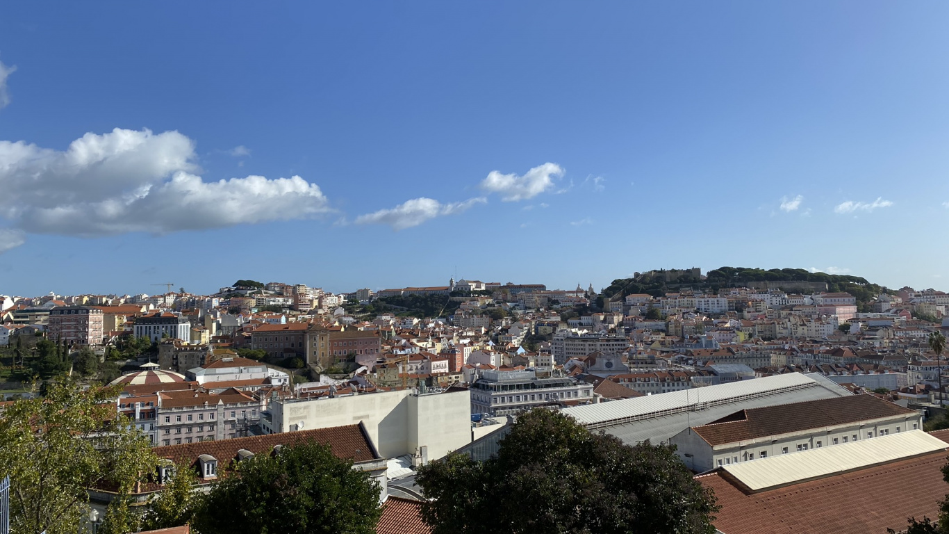 Lisbonne, Quartier, Quartier Résidentiel, Toit, Bâtiment. Wallpaper in 1366x768 Resolution