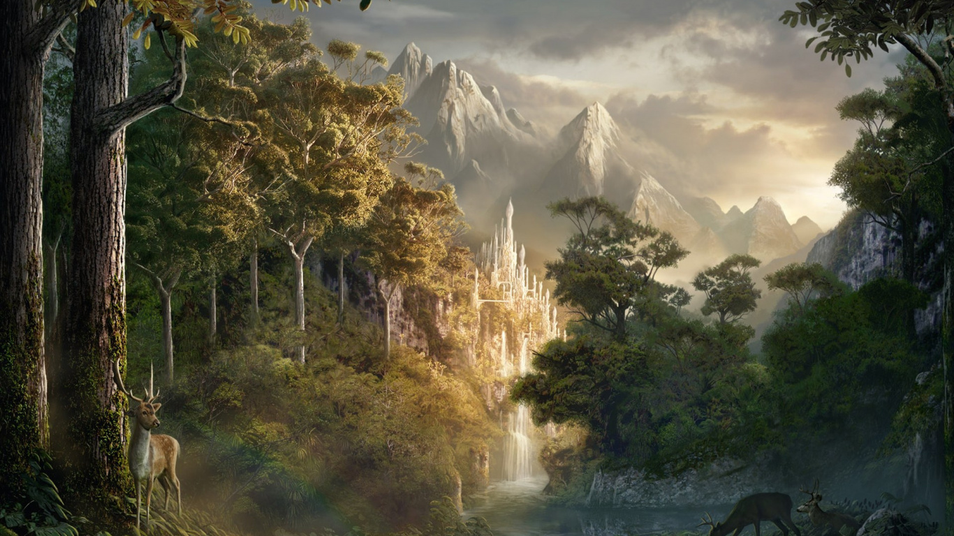 le Seigneur Des Anneaux, Nature, Végétation, la Réserve Naturelle De, Forêt. Wallpaper in 1366x768 Resolution