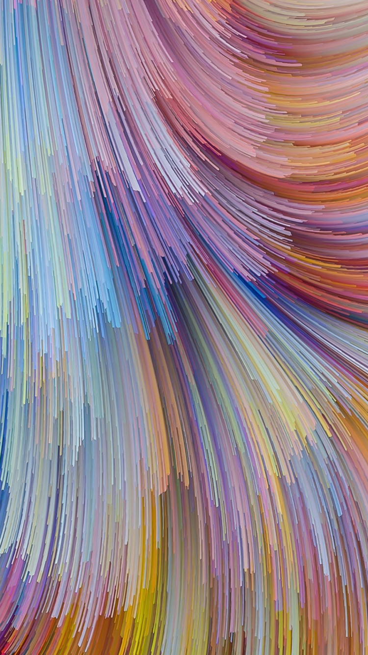 Yellow Purple and Blue Abstract Painting. Wallpaper in 750x1334 Resolution