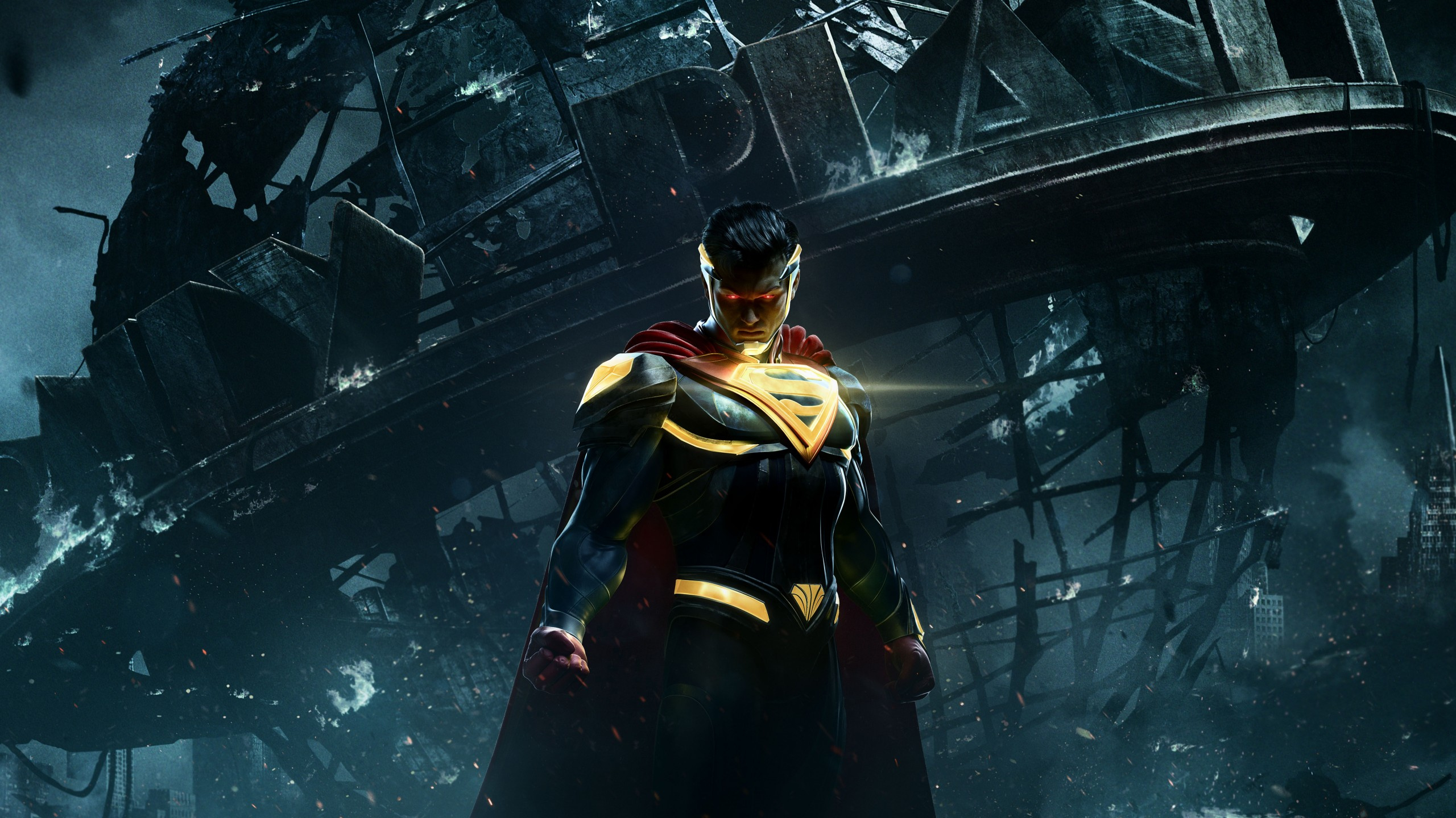 Homme en Veste Noire et Jaune Debout Sur Une Peinture Abstraite en Noir et Blanc. Wallpaper in 2560x1440 Resolution