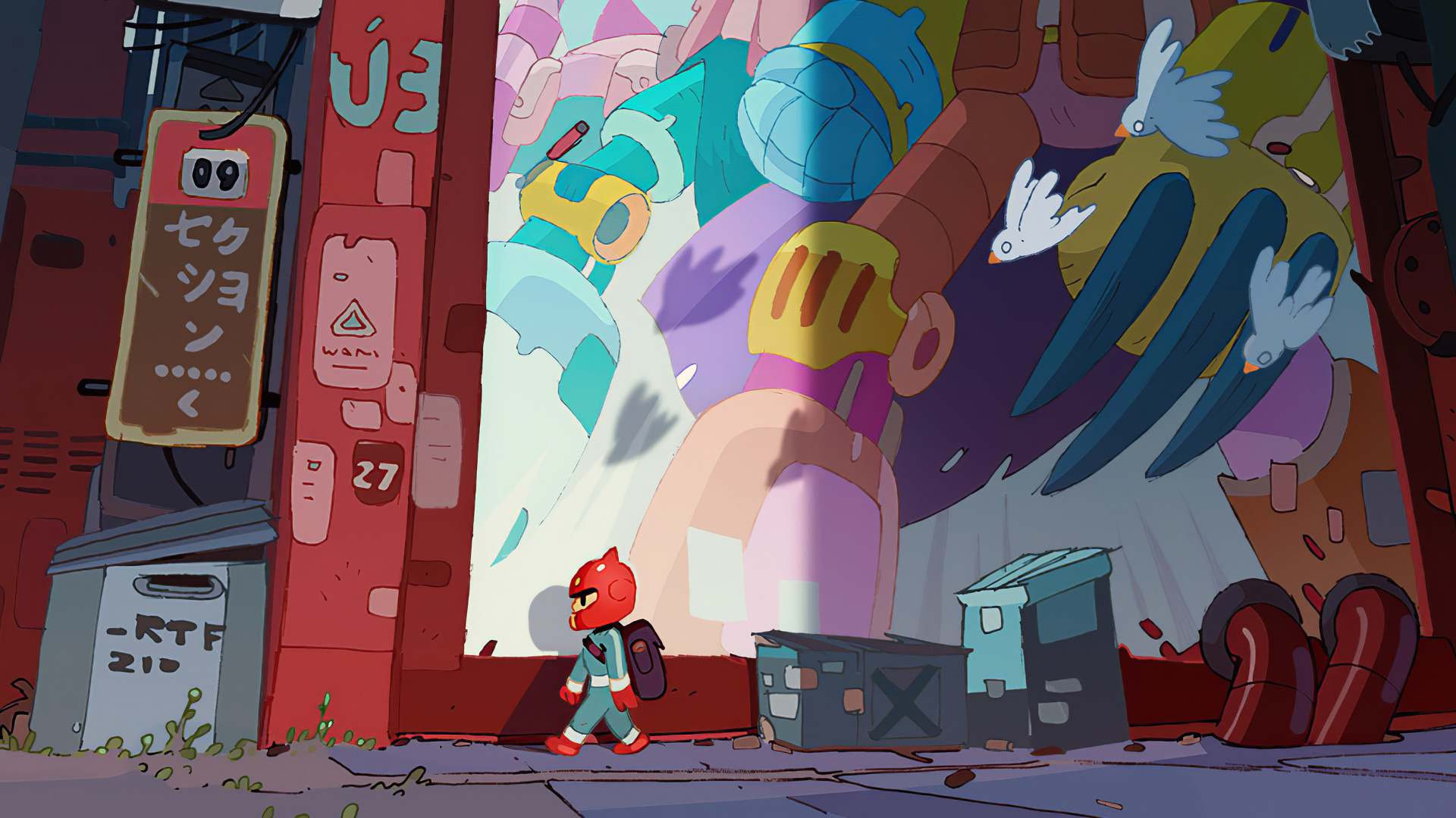 艺术, 壁画, 涂鸦, 粉红色, 当代艺术 壁纸 1920x1080 允许