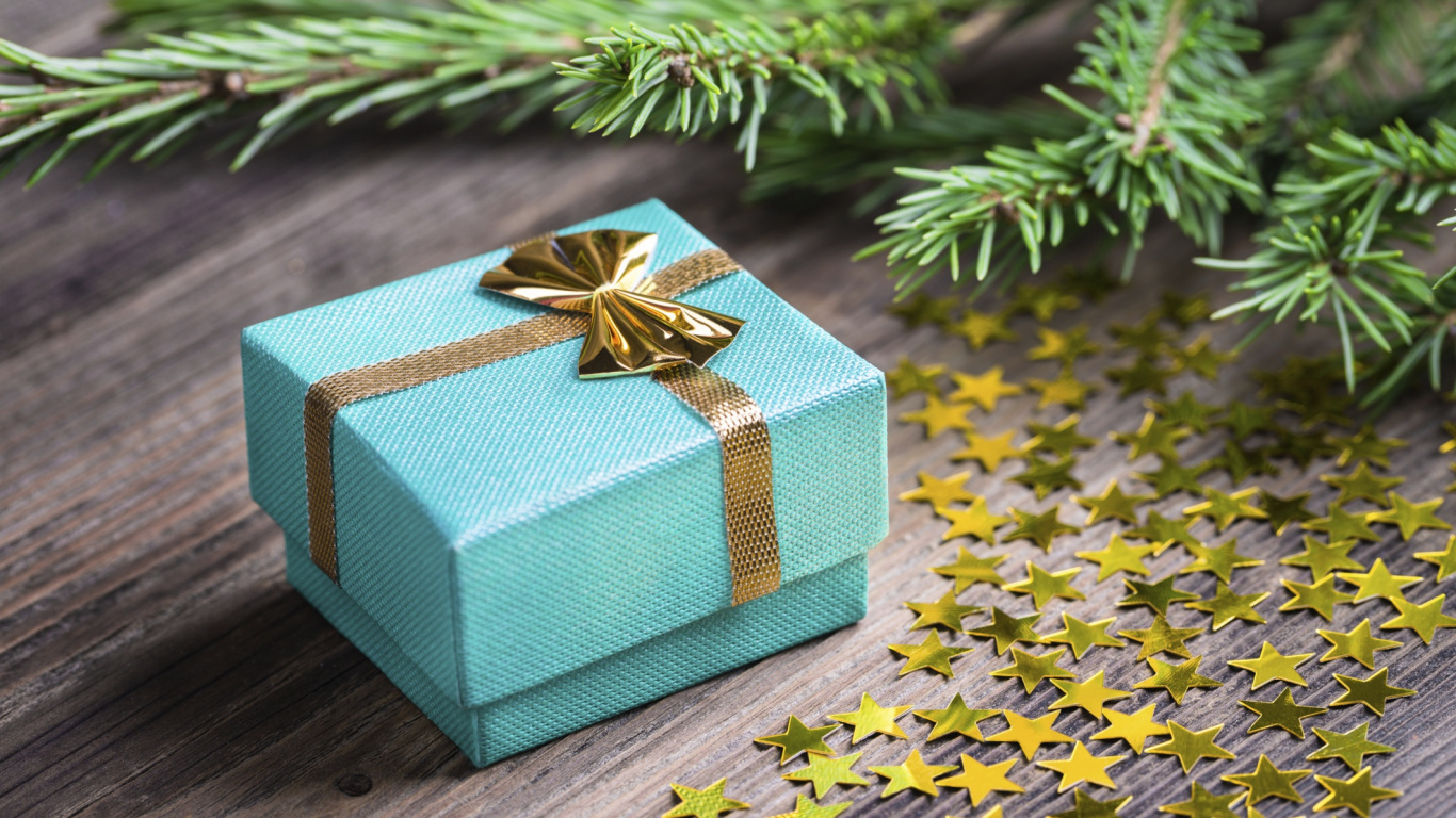 Regalo, El Día De Navidad, Actualidad, Envoltorio de Regalo, A Favor Del Partido. Wallpaper in 1366x768 Resolution