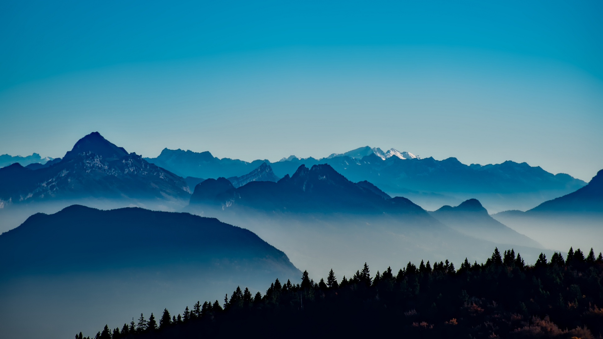 Bergkette, Bergigen Landschaftsformen, Natur, Blau, Grat. Wallpaper in 1920x1080 Resolution