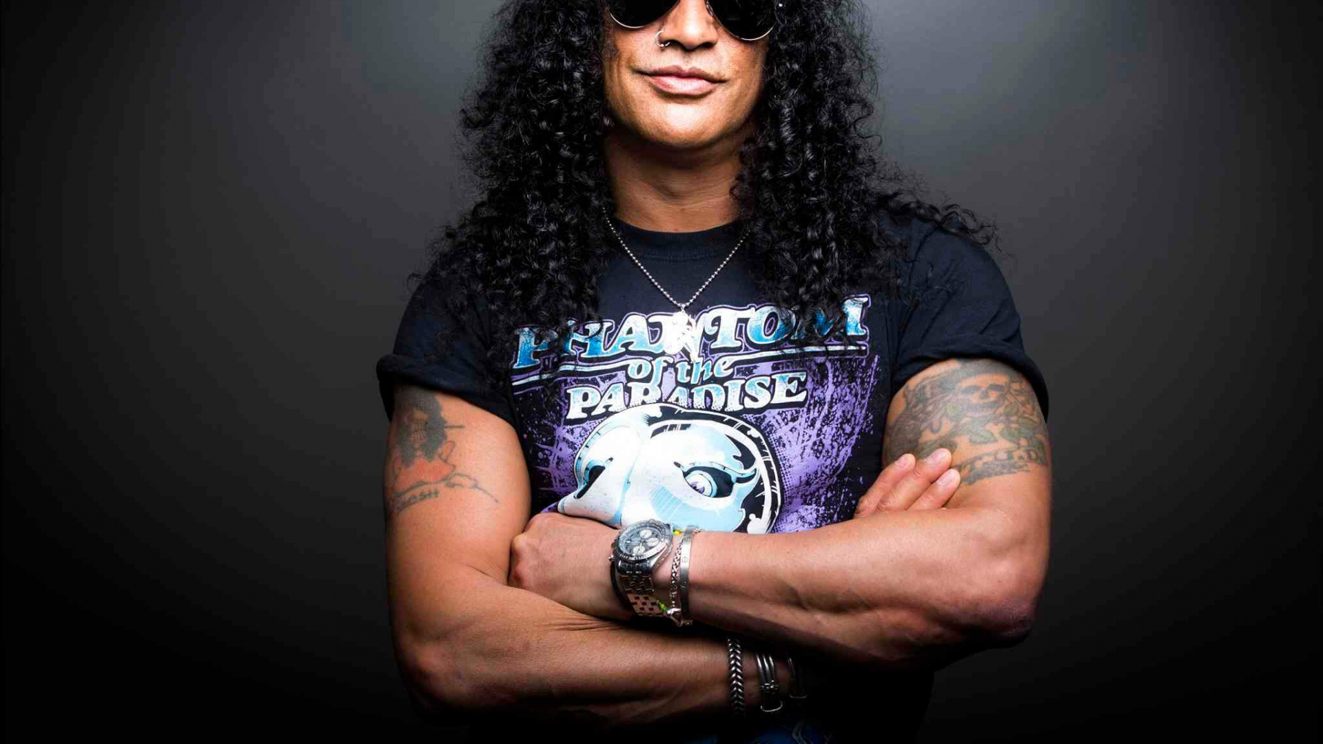 Slash, Guns N Roses, Eyewear, Cool, Arm. Wallpaper in 1920x1080 Resolution