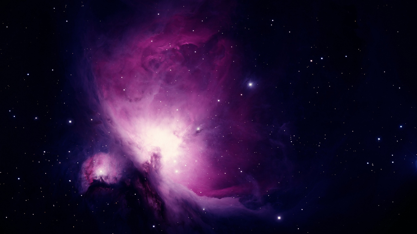 Purple and Black Galaxy Illustration. Wallpaper in 1366x768 Resolution