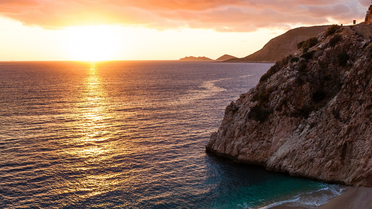 Gewässer, Meer, Küste, Horizont, Natur. Wallpaper in 1280x720 Resolution