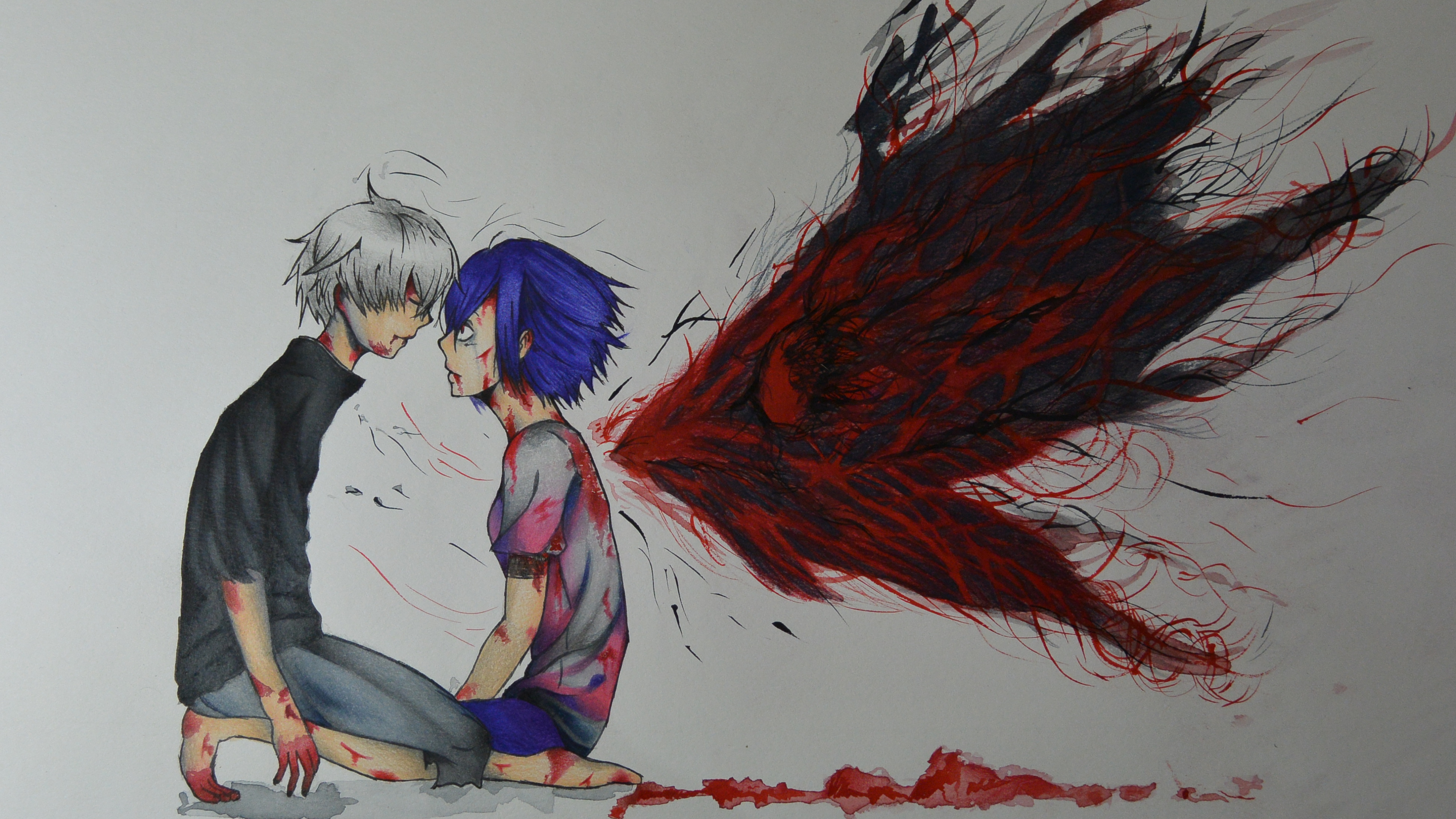 Personnage D'anime Masculin Aux Cheveux Bleus. Wallpaper in 3840x2160 Resolution