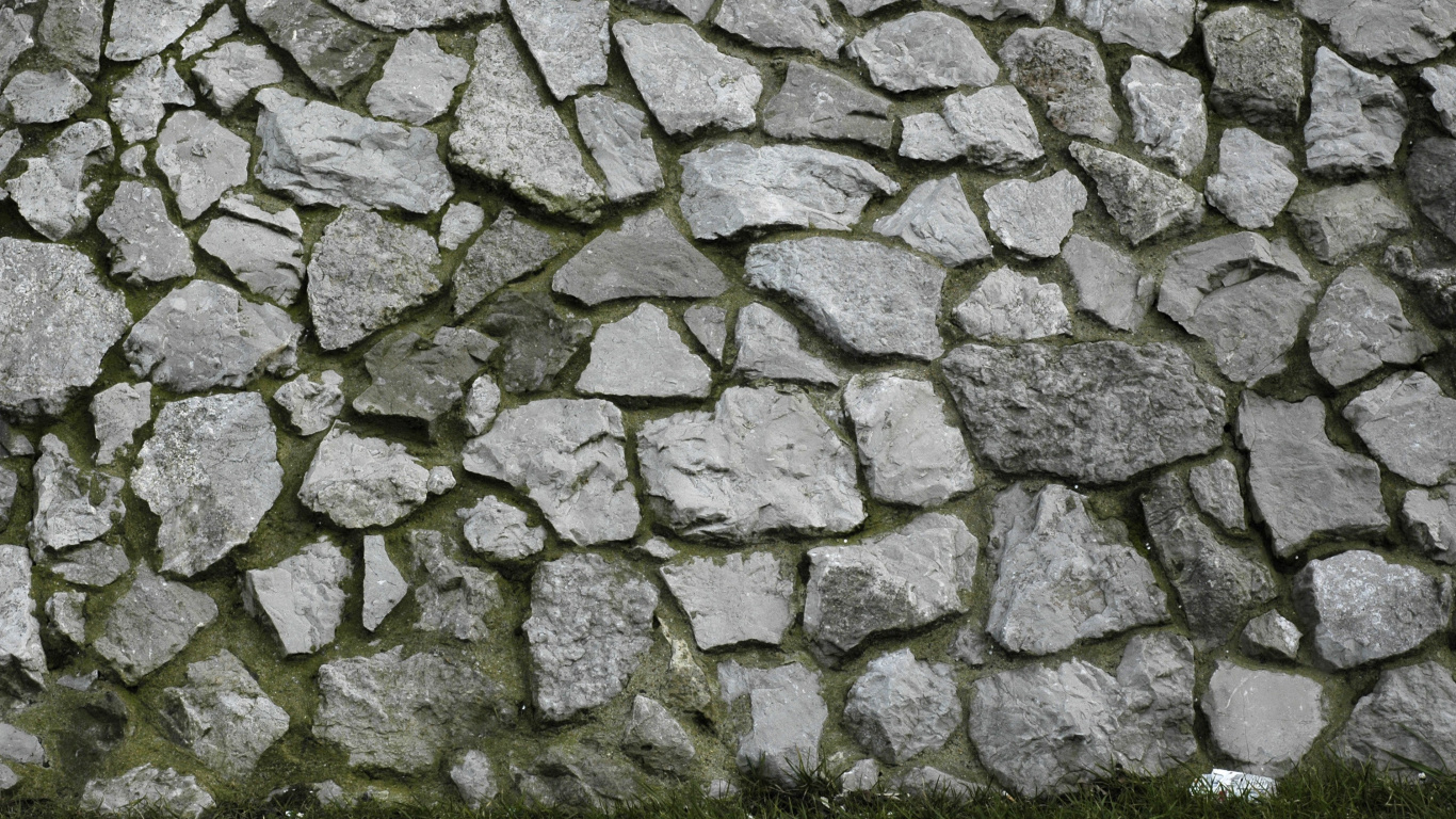 Graue Und Schwarze Mauer. Wallpaper in 1366x768 Resolution