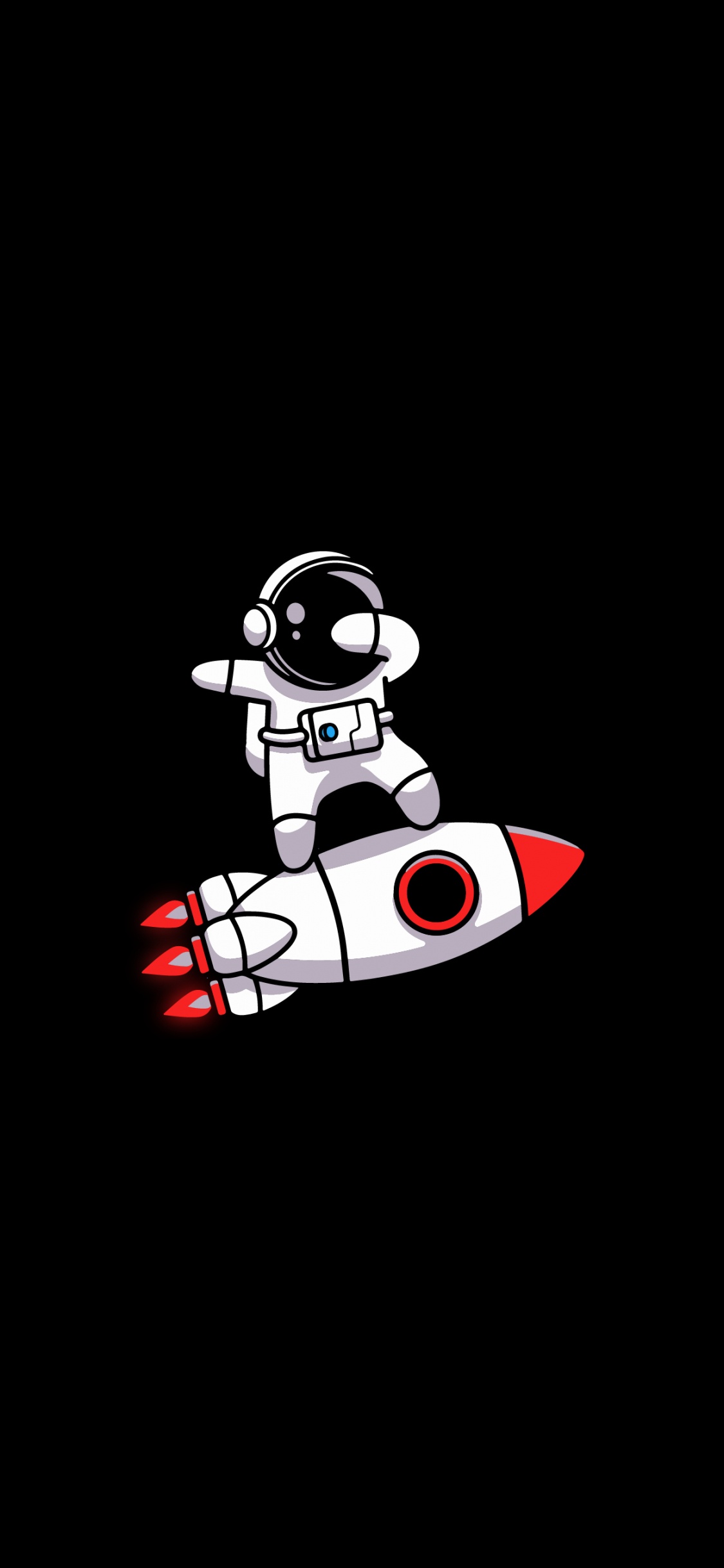 Astronaut, Amoled, Cute Amoled, Toy, Carmine. Wallpaper in 1125x2436 Resolution