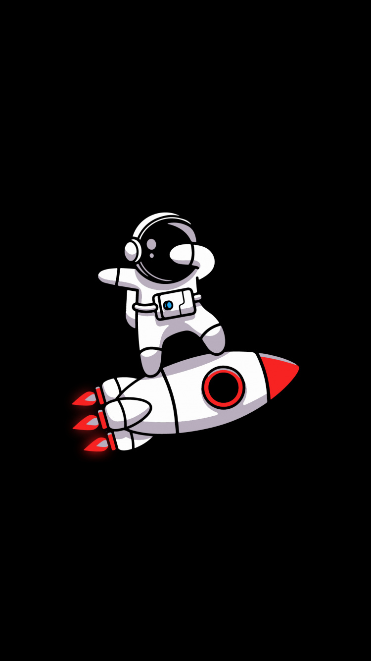Astronaut, Amoled, Cute Amoled, Toy, Carmine. Wallpaper in 750x1334 Resolution
