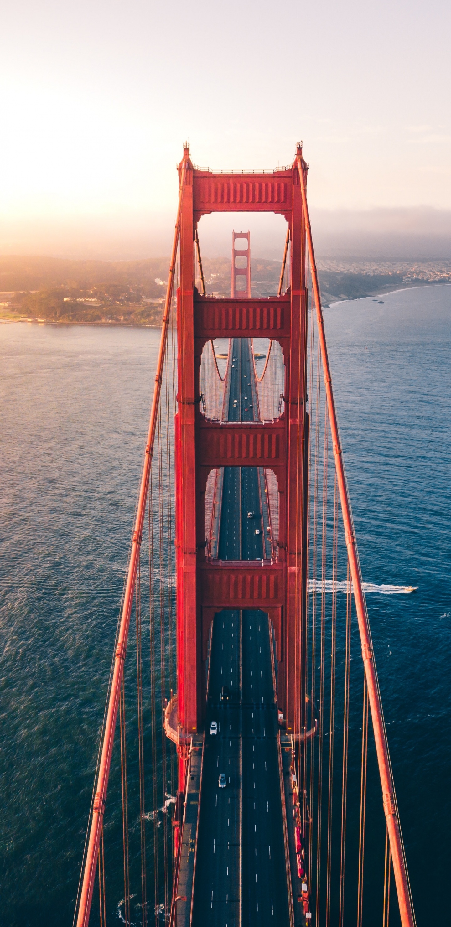Golden Gate Bridge, Lombardstraße, Brücke, Reise, Wasser. Wallpaper in 1440x2960 Resolution