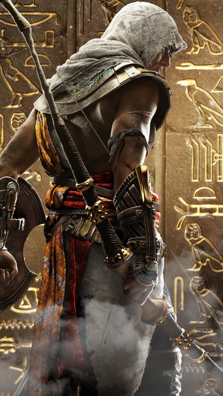 Assassins Creed Origines, Assassins Creed Valhalla, Ubisoft, Bayek, Playstation 4. Wallpaper in 720x1280 Resolution