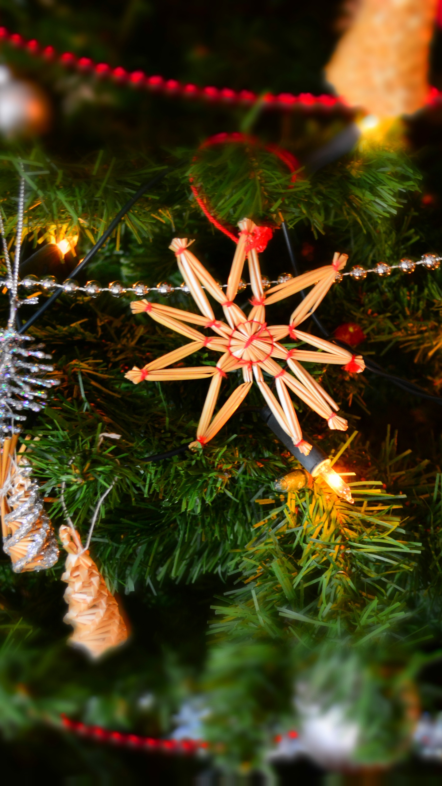 Arbre de Noël, Ornement de Noël, Le Jour De Noël, Décoration de Noël, Sapin. Wallpaper in 1440x2560 Resolution