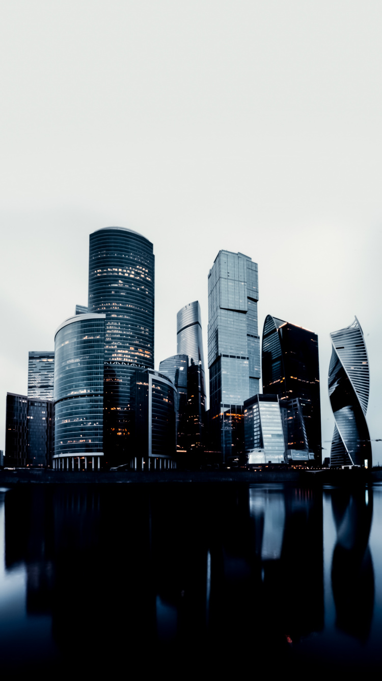 Skyscraper, Water, Building, Tower Block, Condominium. Wallpaper in 750x1334 Resolution