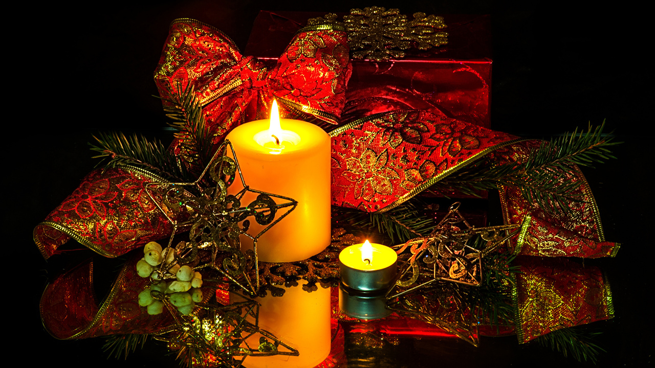 Christmas Day, Holiday, Lighting, Still Life, Christmas Decoration. Wallpaper in 1280x720 Resolution