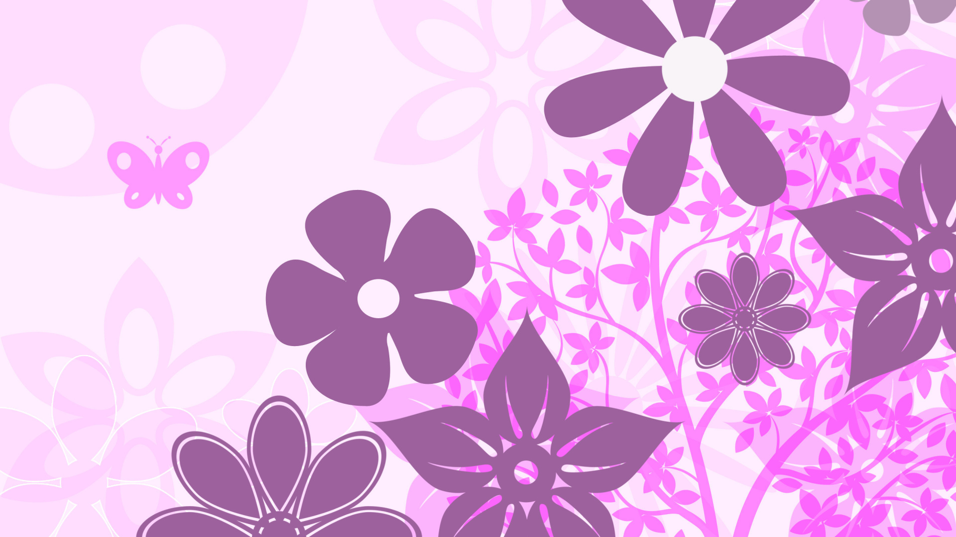 Textil Floral Morado y Blanco. Wallpaper in 1920x1080 Resolution