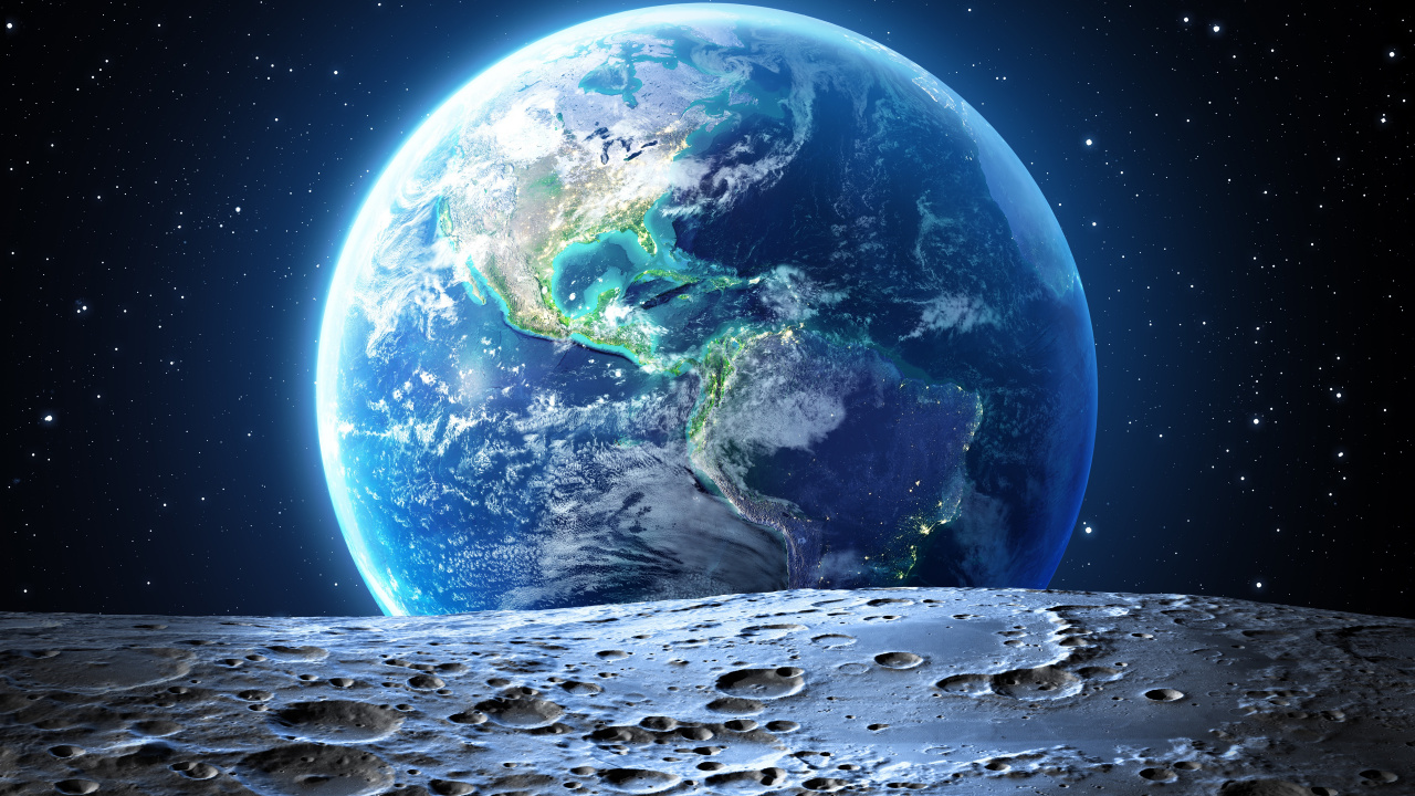 月亮, 美国, 这个星球, 外层空间, 天文学对象 壁纸 1280x720 允许