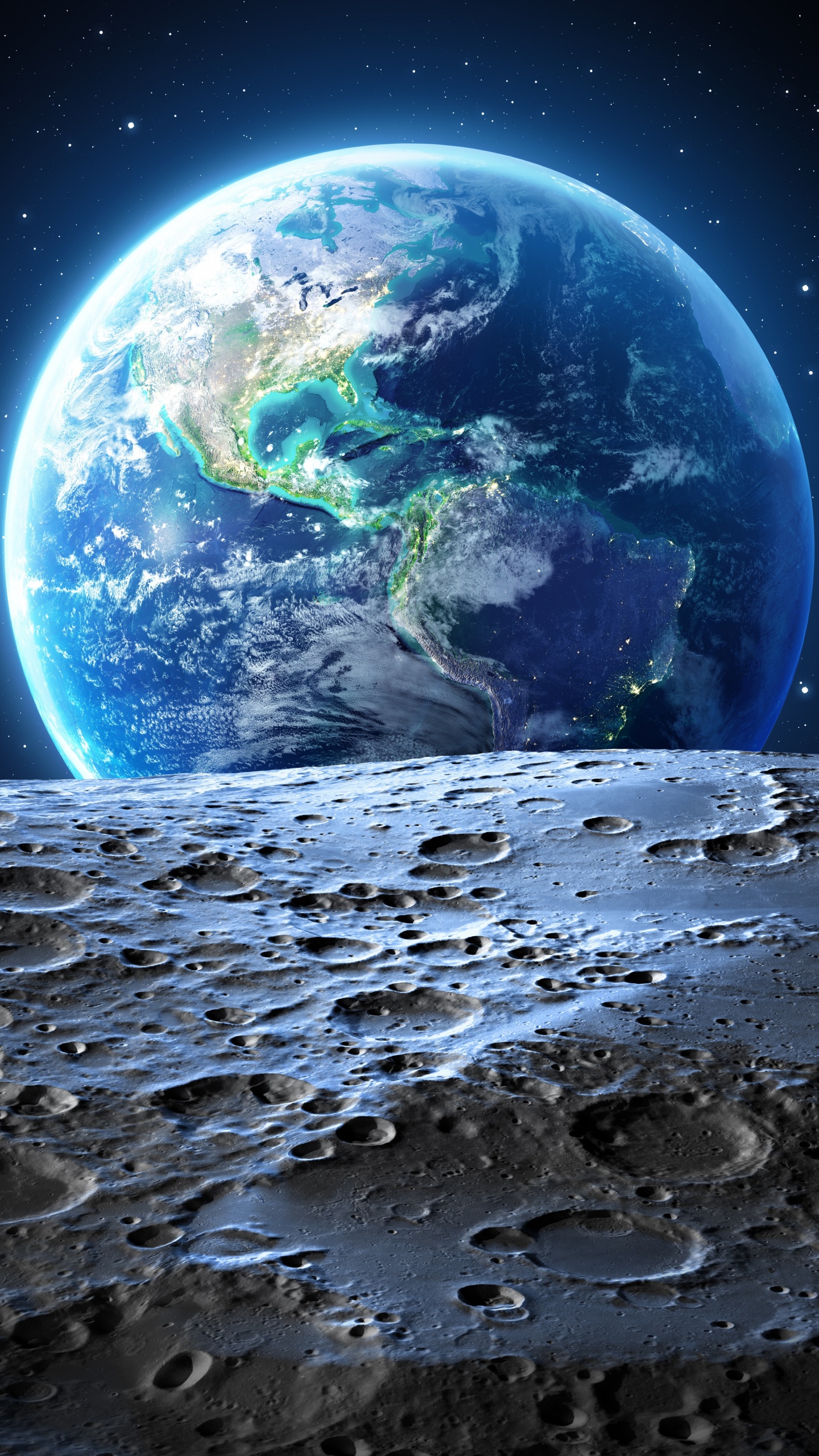 月亮, 美国, 这个星球, 外层空间, 天文学对象 壁纸 1440x2560 允许