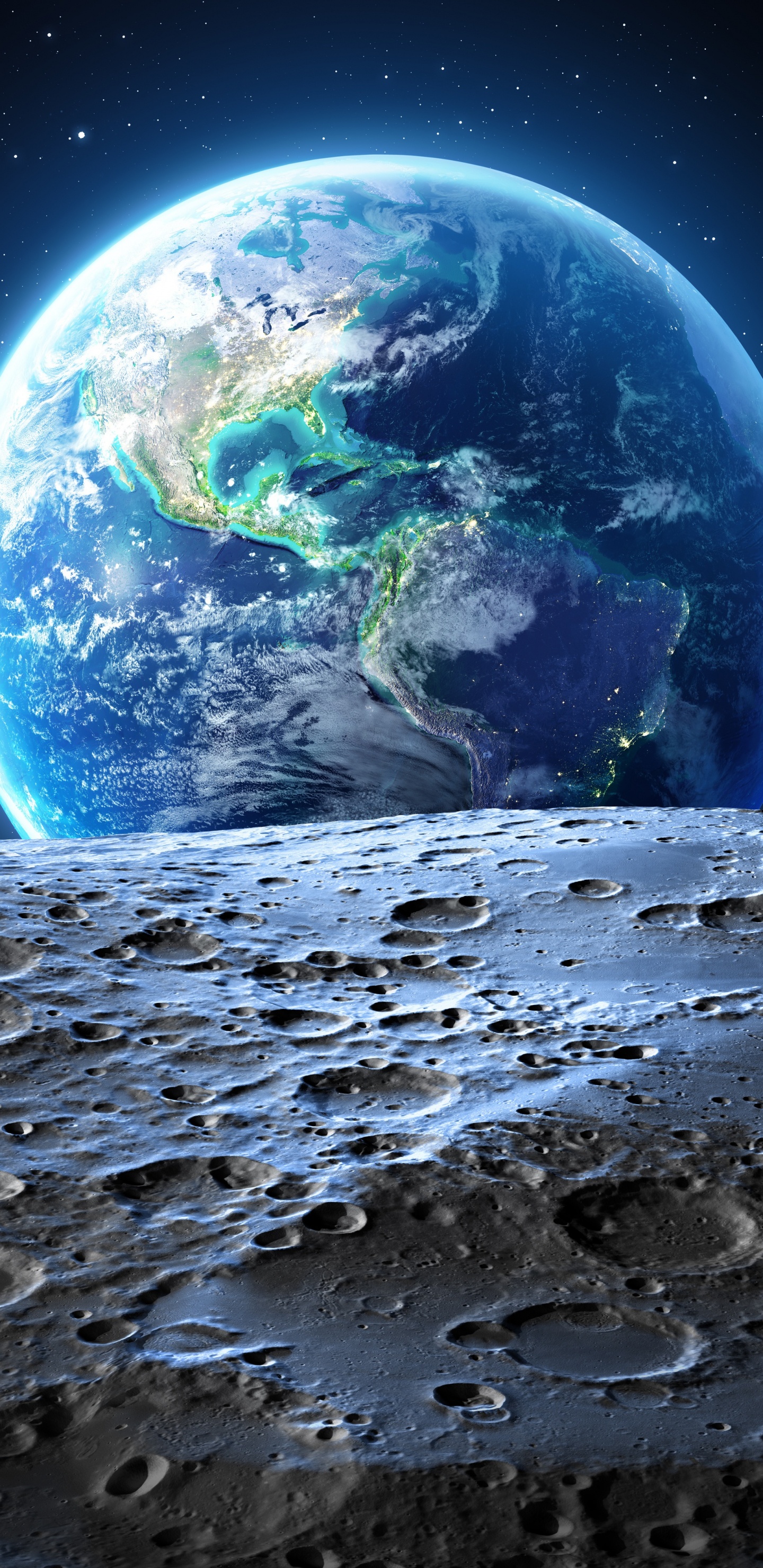 月亮, 美国, 这个星球, 外层空间, 天文学对象 壁纸 1440x2960 允许